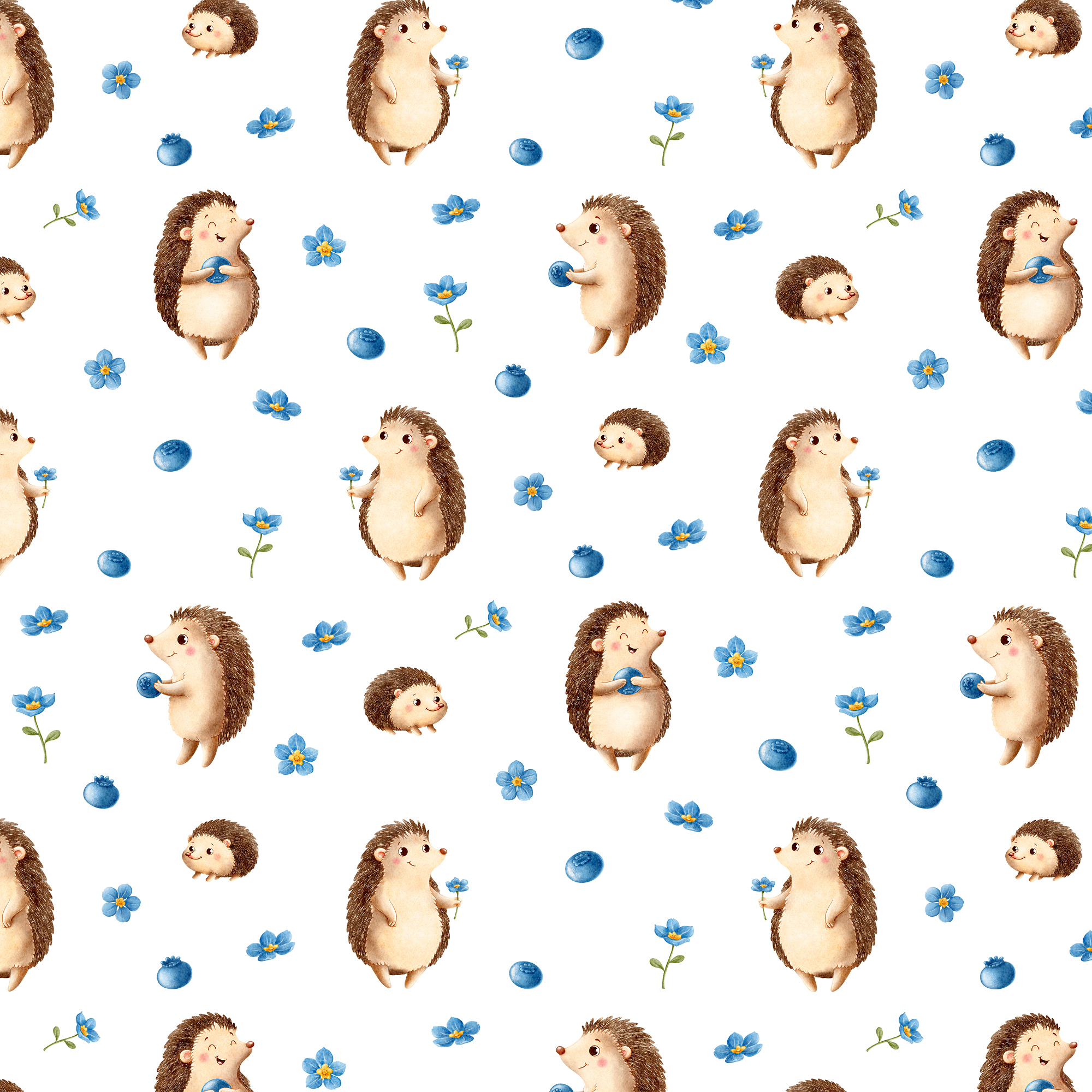 Bio Stoff - Igel Beerenliebe weiß