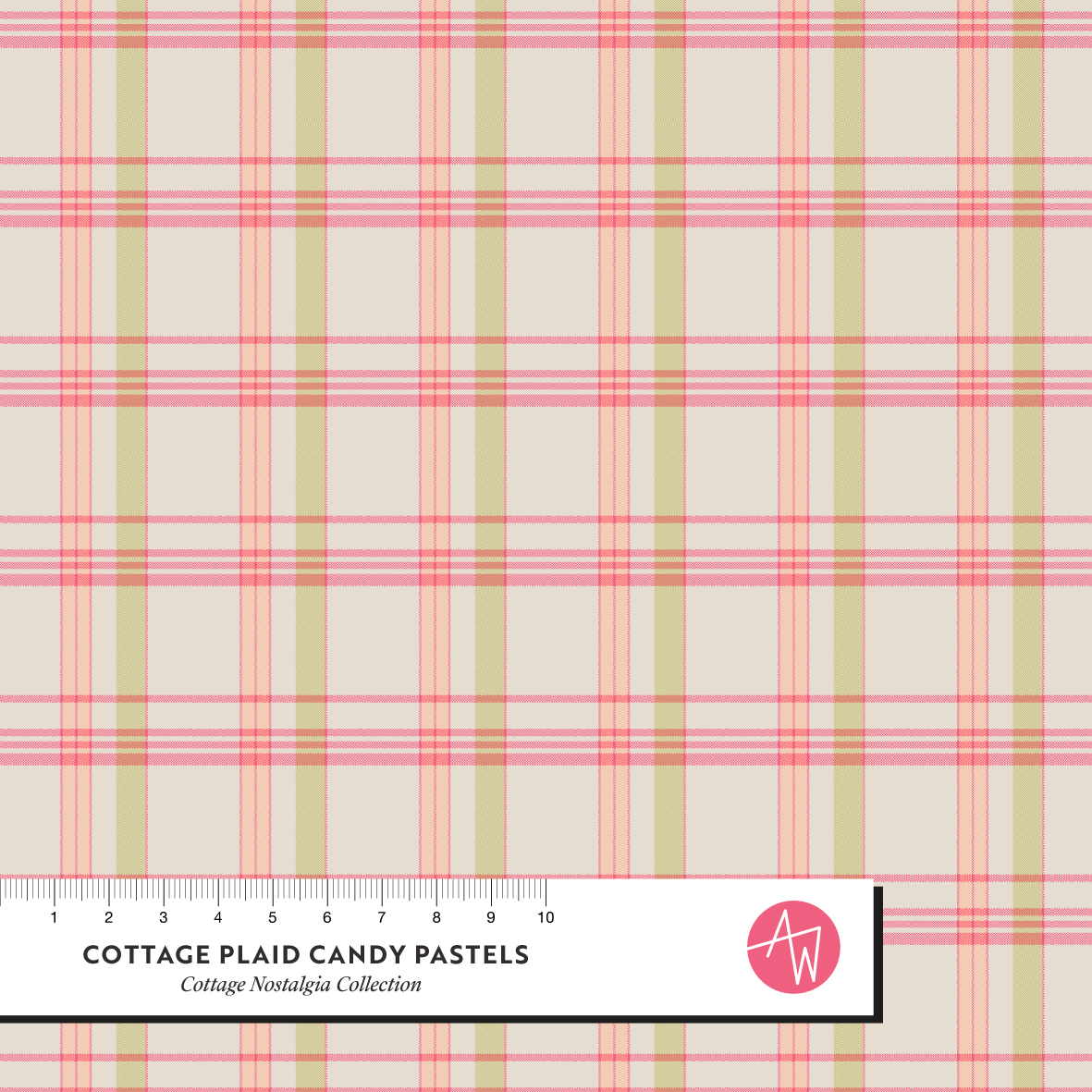 Bio Stoff - Cottage Plaid Candy Pastels von Alexandra Weise in pastellfarben