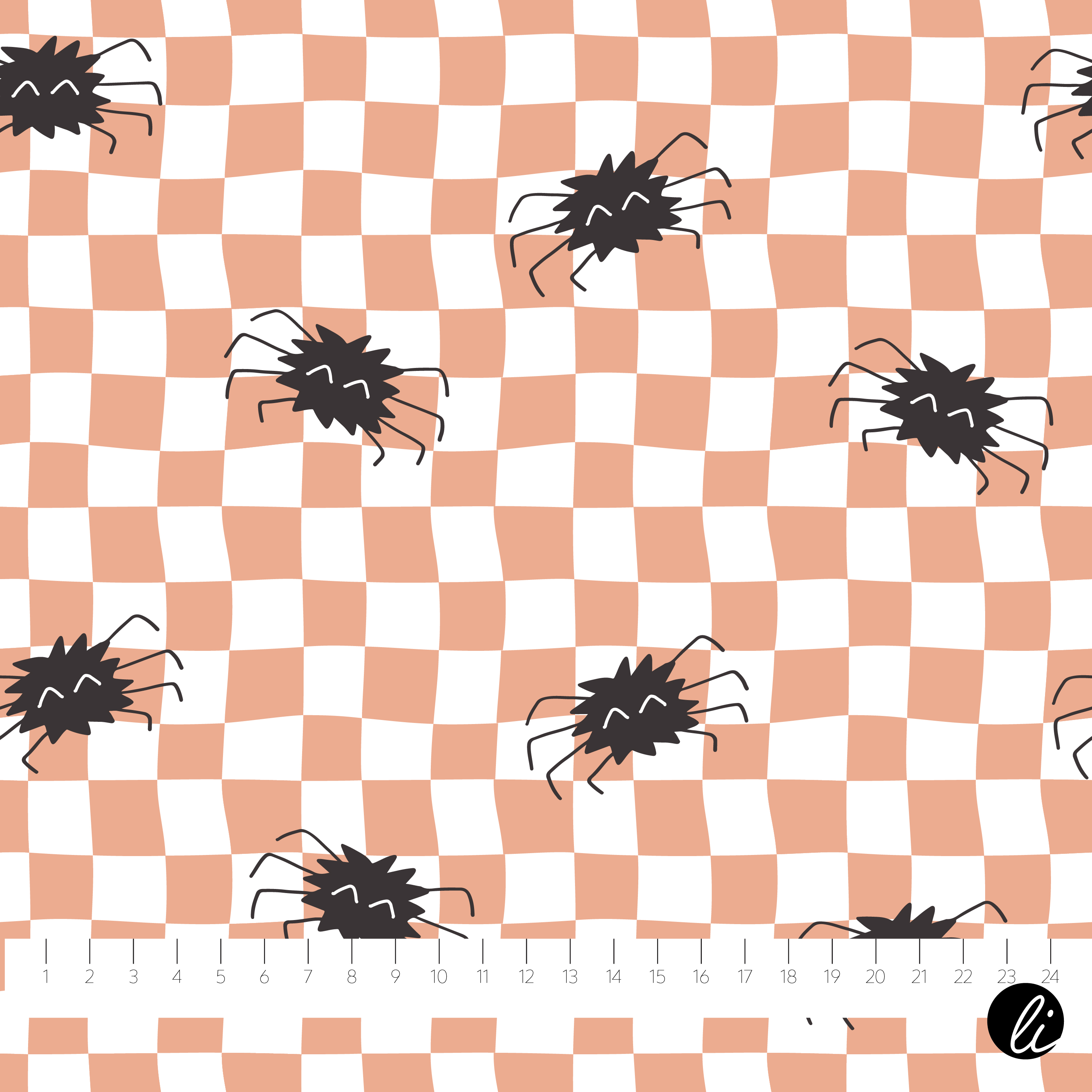 Bio Webware Stoff - Spuk und Schabernack Spinnen Peach - AndreaLiesert, Halloween, orange, 100% Bio-Baumwolle Bio Webware Stoff - Spuk und Schabernack Spinnen Peach - AndreaLiesert, Halloween, orange, 100% Bio-Baumwolle