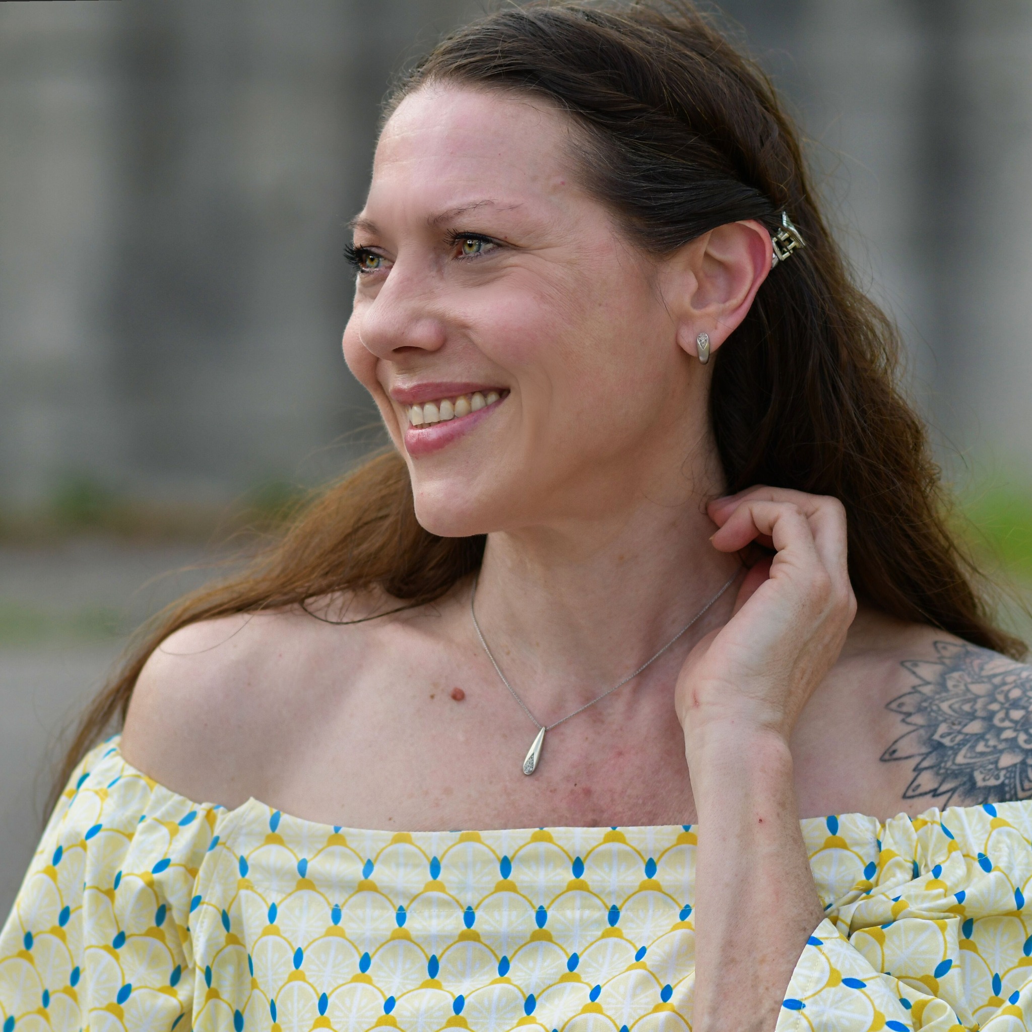 Organic fabric - Limoncella Scale Leaf