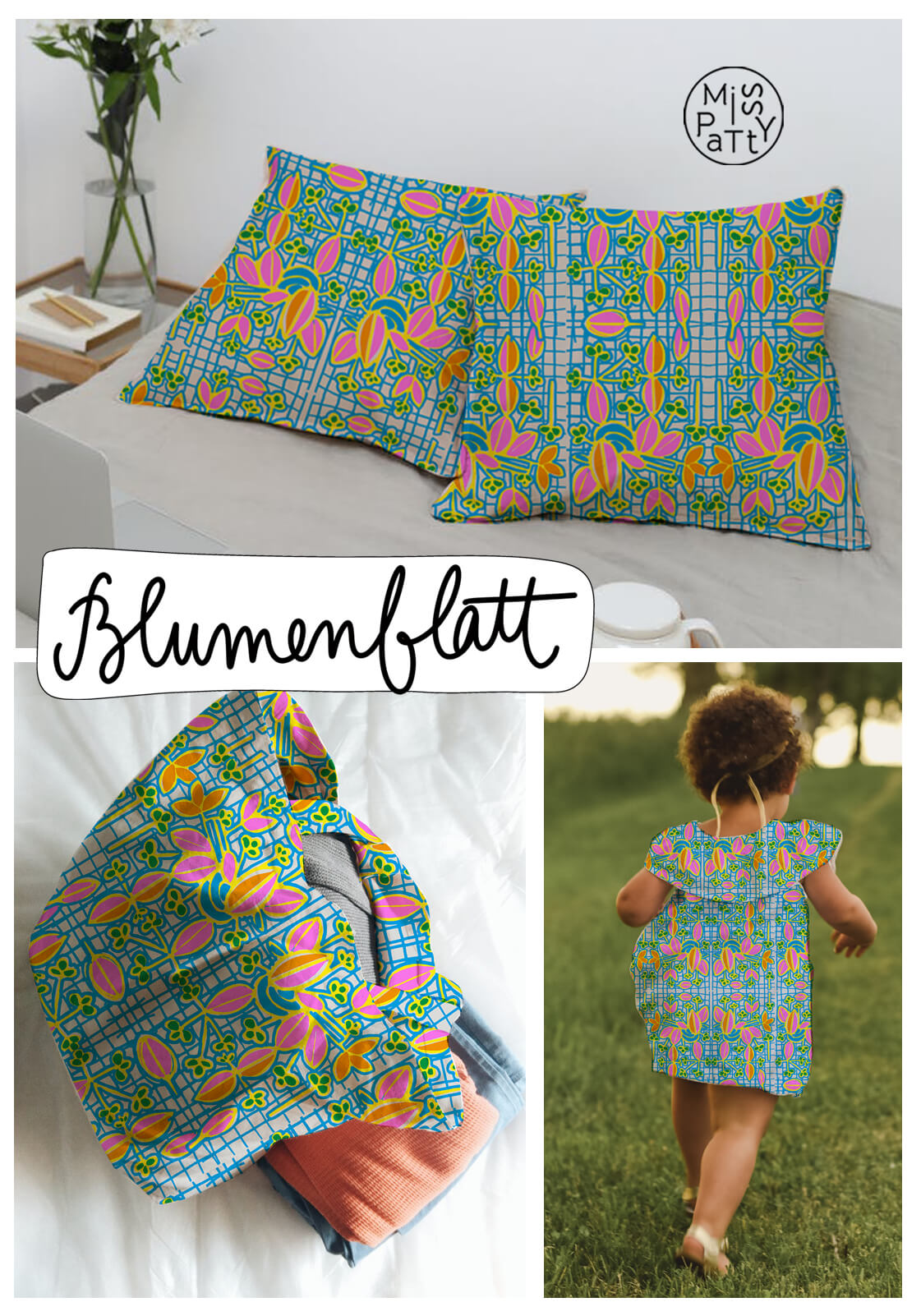 Bio Webware Stoff - Blumenblatt - MissPatty, Floral & Blumen, grün, Ornamente, blau, 100% Bio-Baumwolle Bio Webware Stoff - Blumenblatt - MissPatty, Floral & Blumen, grün, Ornamente, blau, 100% Bio-Baumwolle