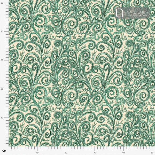 Bio Stoff - Celia blaugrün