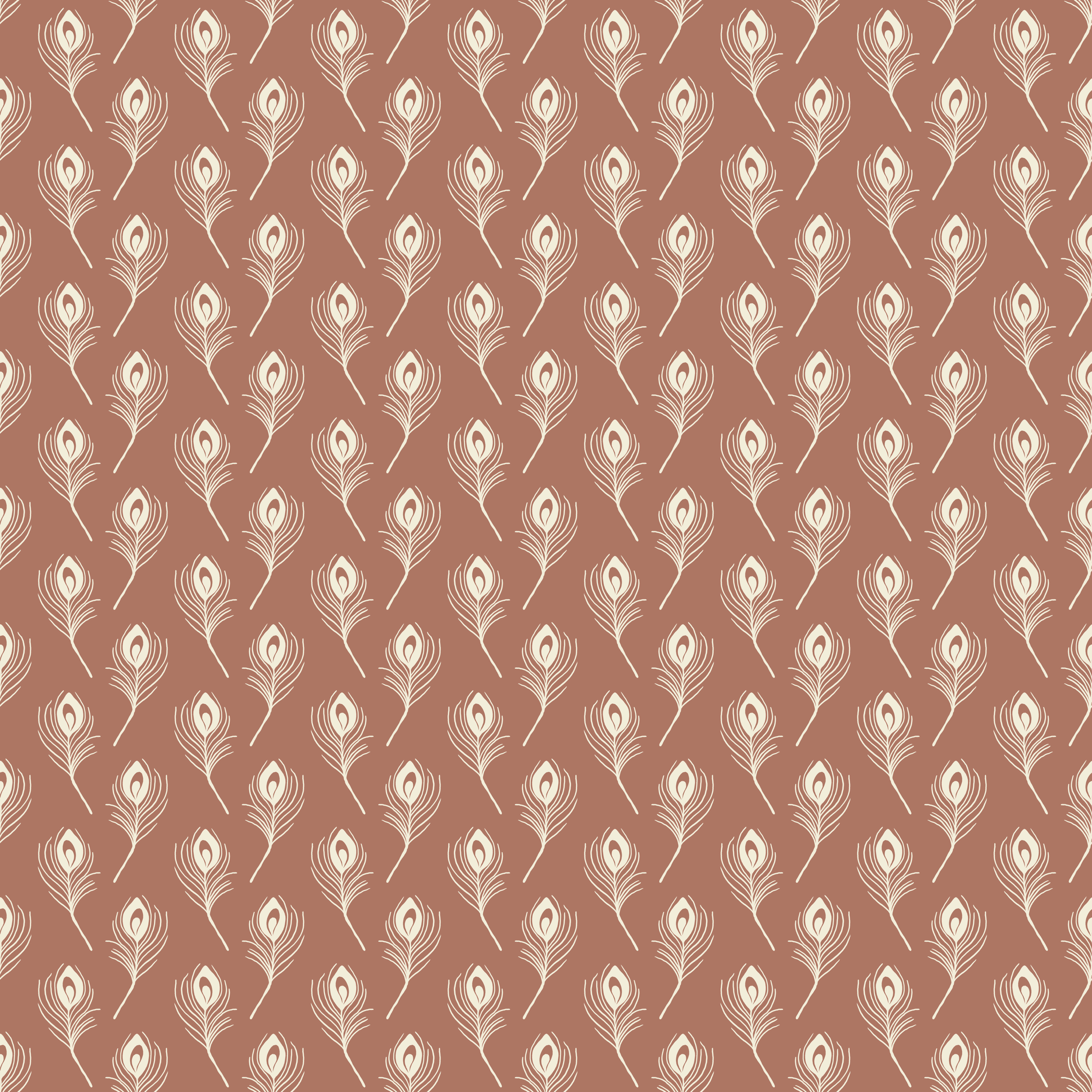 Bio Stoff - Pfauenfedern Mocha Mousse von misspeppels in braun