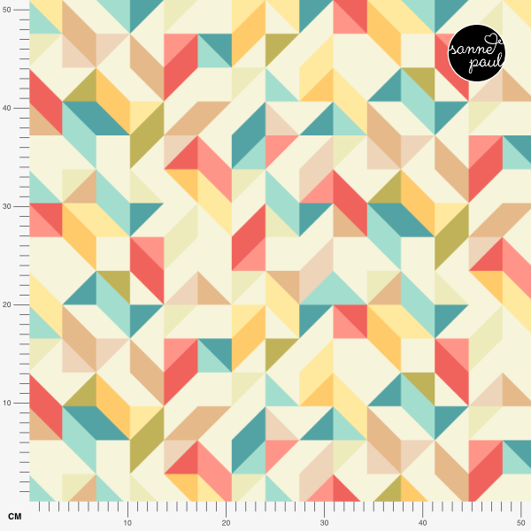 Organic fabric - Sommergold Geometrie