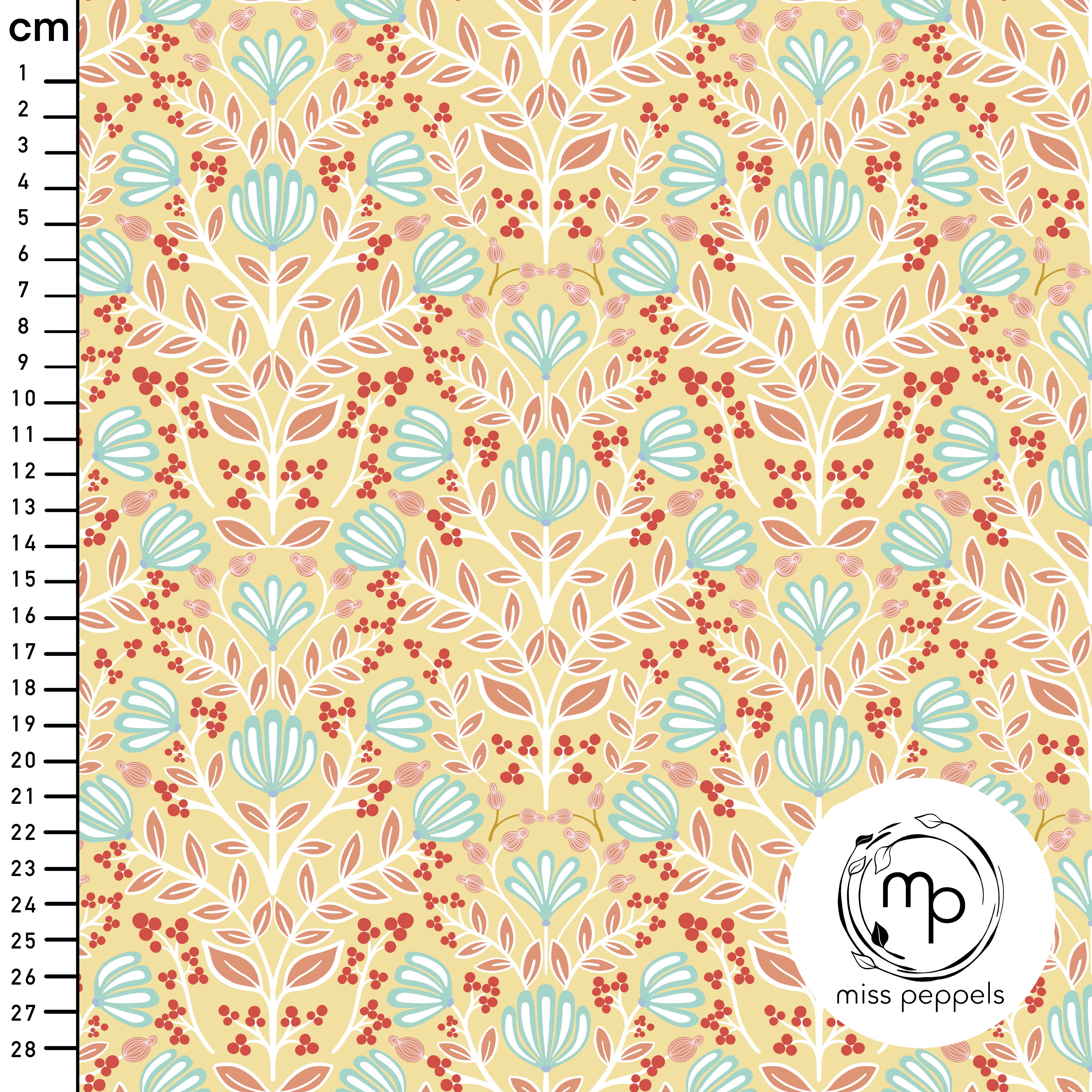 Bio Stoff  - Blumenbukett Gelb Groß - Deinki, bunt, Floral & Blumen 
