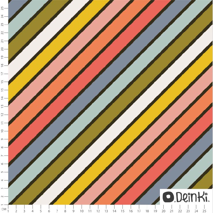 Diagonale Streifen Bunt Schwarz