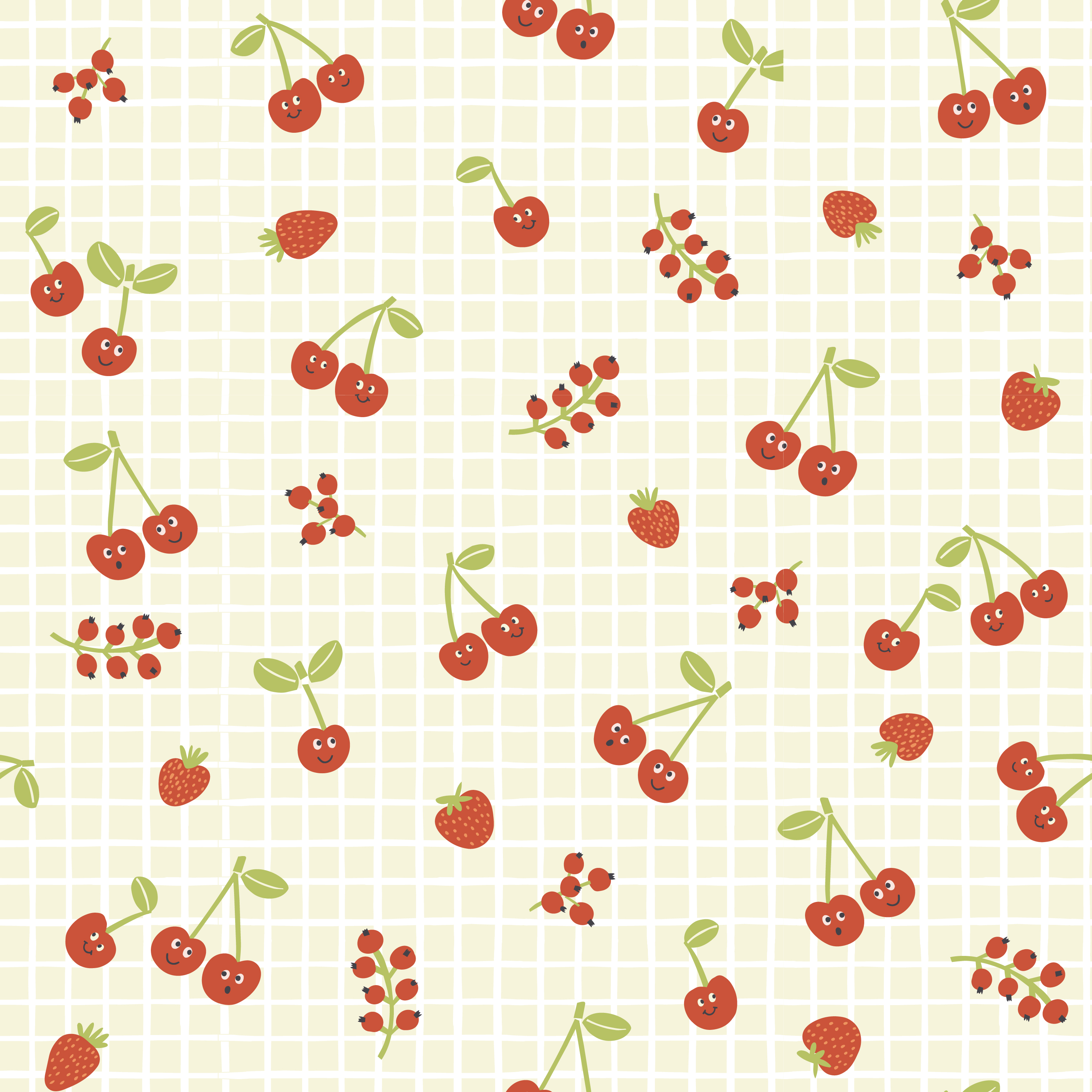 Bio Stoff  -  Cute Red Fruit