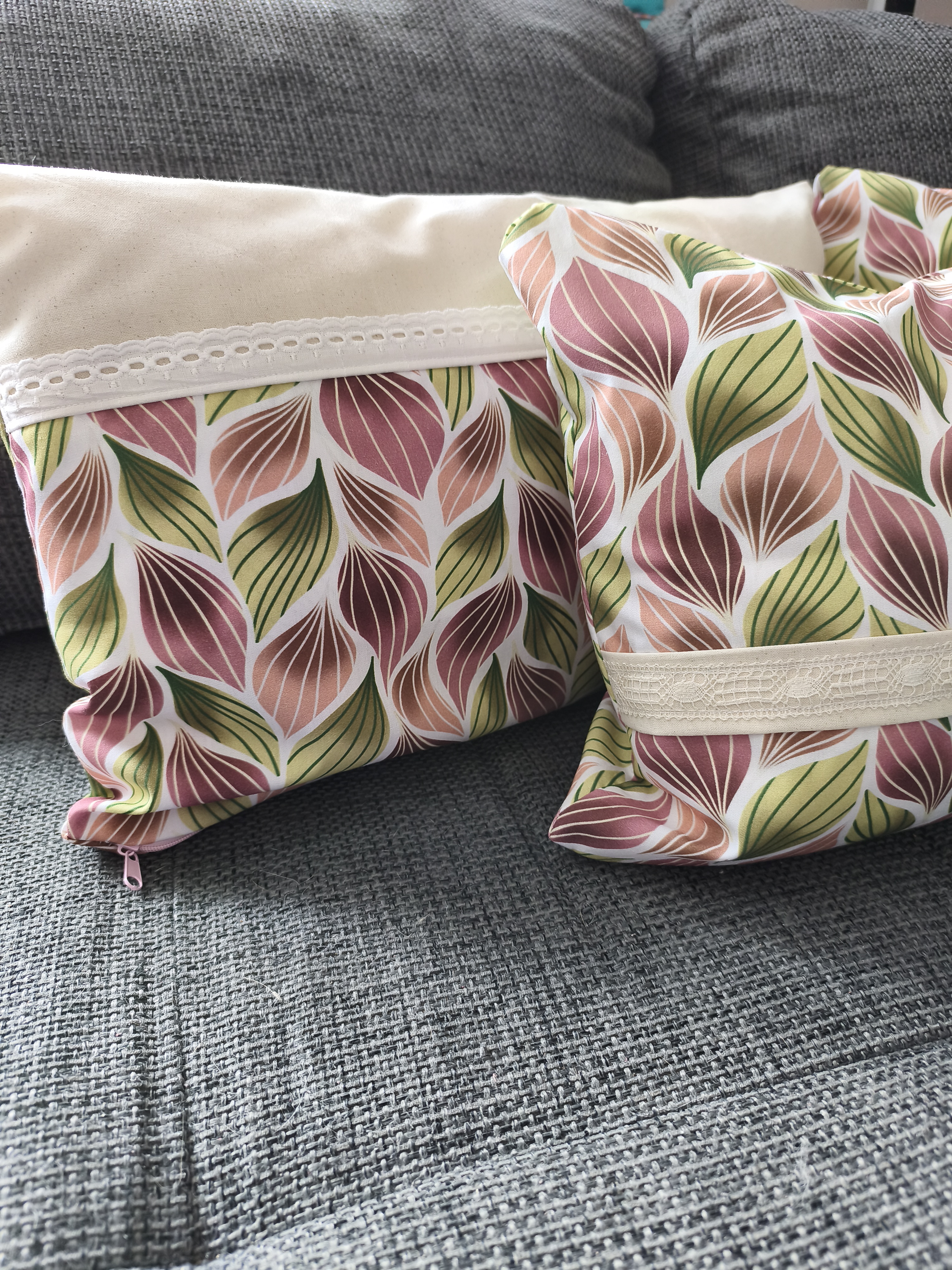 Bio Stoff  - Blätter Rankenzopf grün