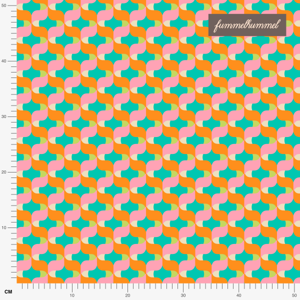 Organic fabric  - DingDong orange