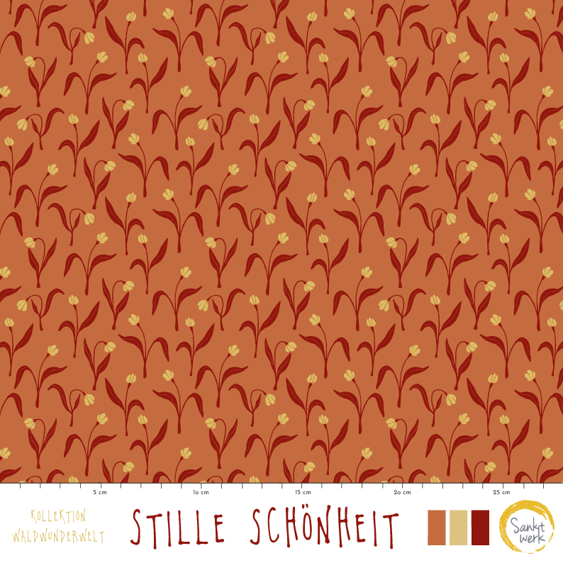 Bio Fabric - Quiet Beauty by Sanktwerk in red