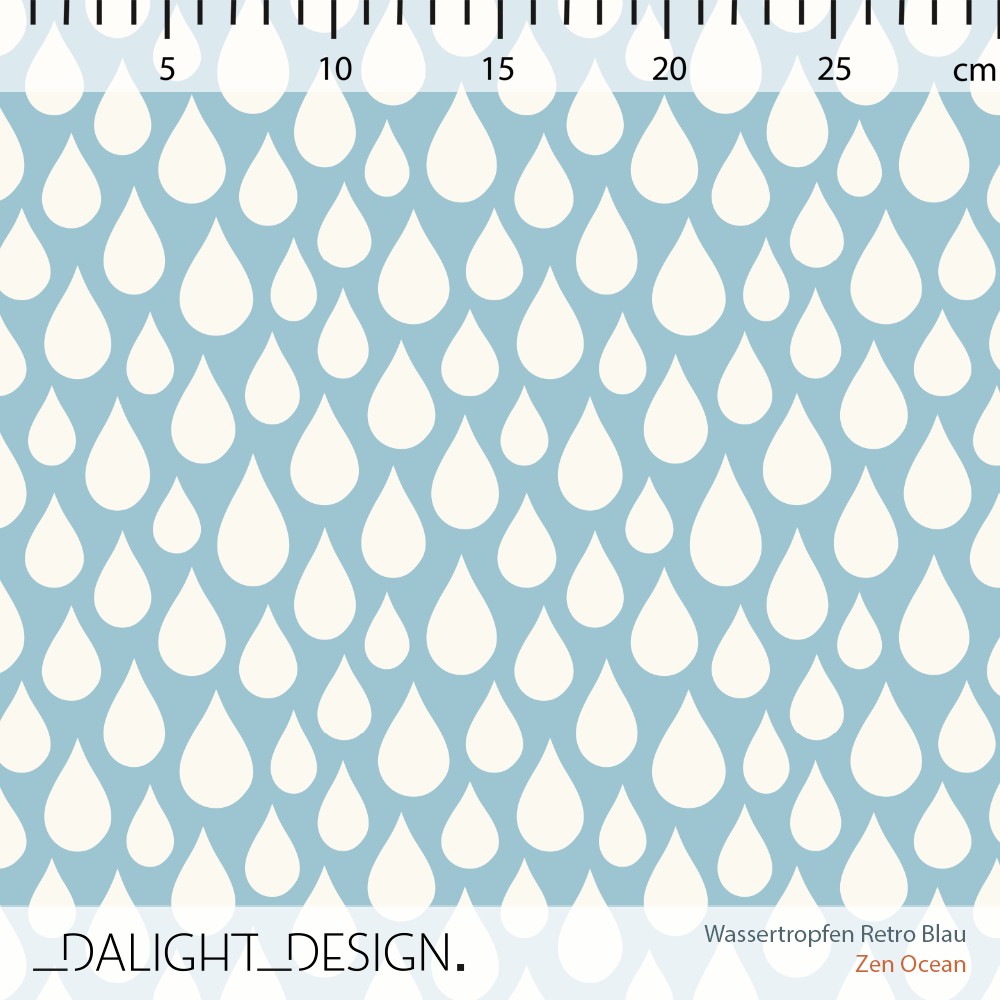  Bio Stoff - Wassertropfen blau