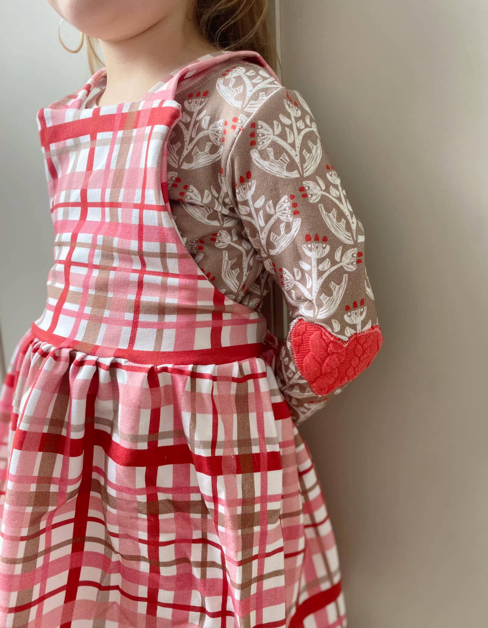 Bio Webware Stoff  - Black Forest X Mas Winter Tartan - Annick, rosa, kariert, 100% Bio-Baumwolle