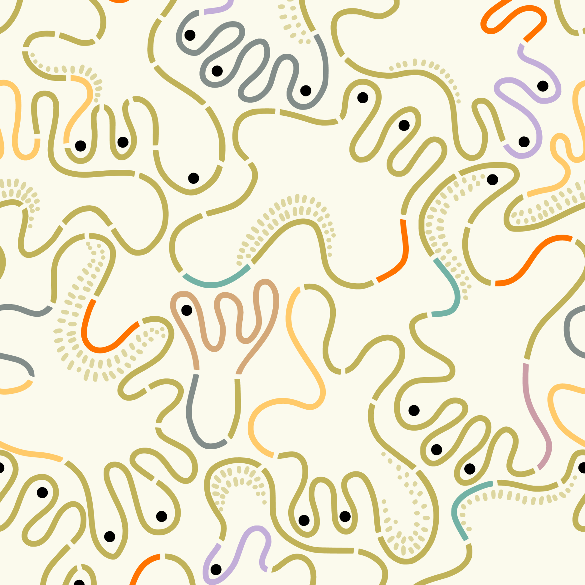 Organic fabric -  Kids Day Freak Out multicolor 