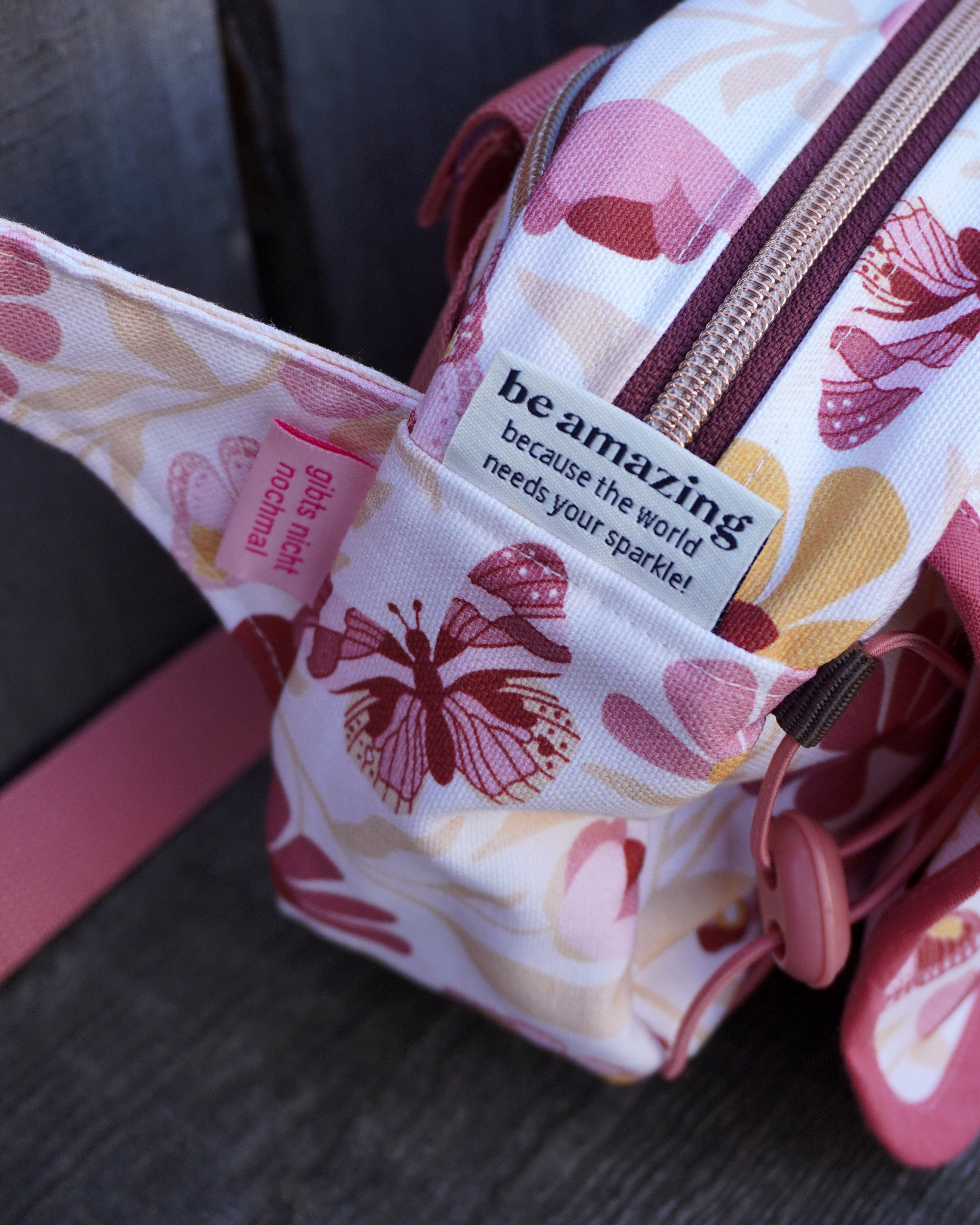 Bio Stoff  - Butterfly Garden Blütenflug