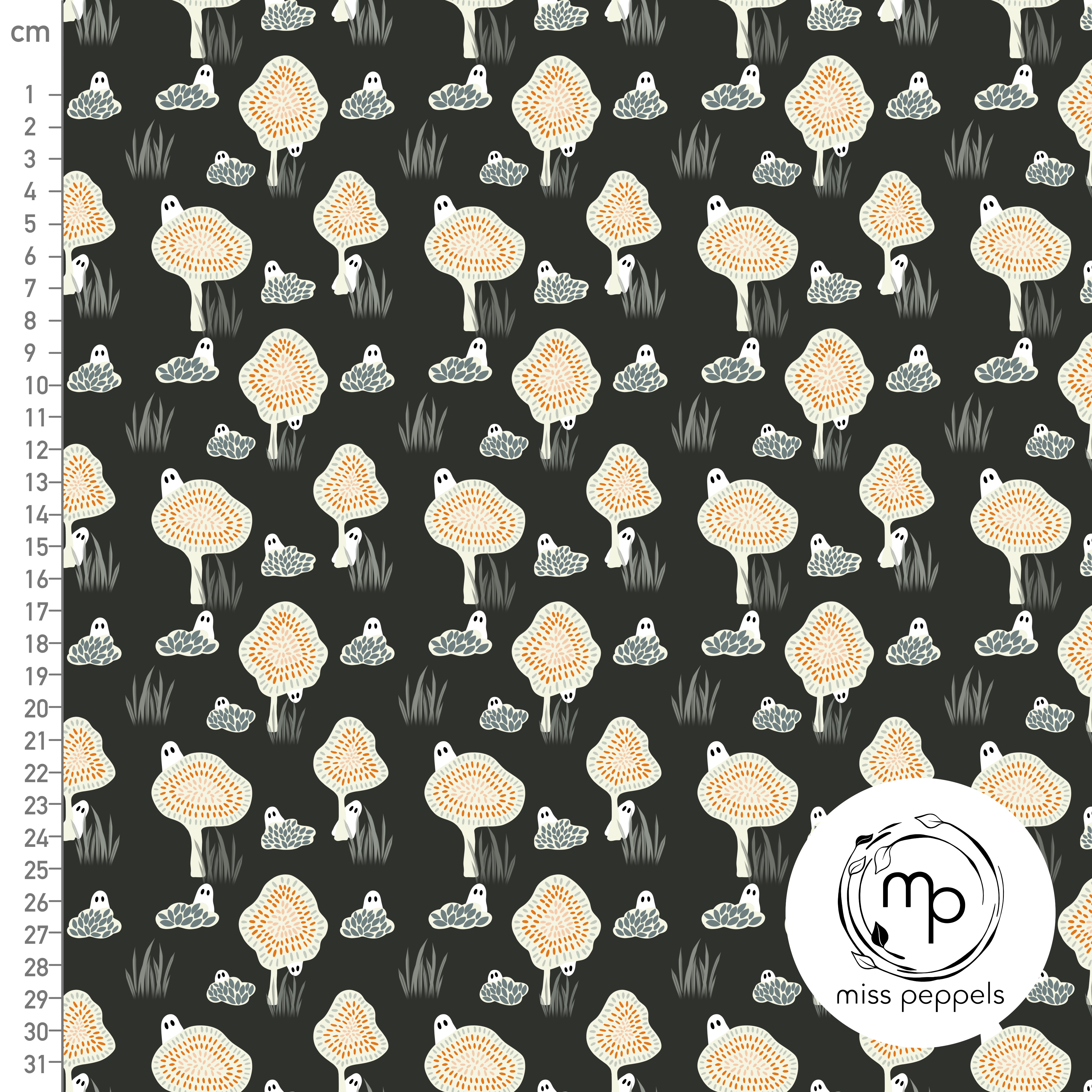 Organic Fabric - Black Hide by MissPeppels in black