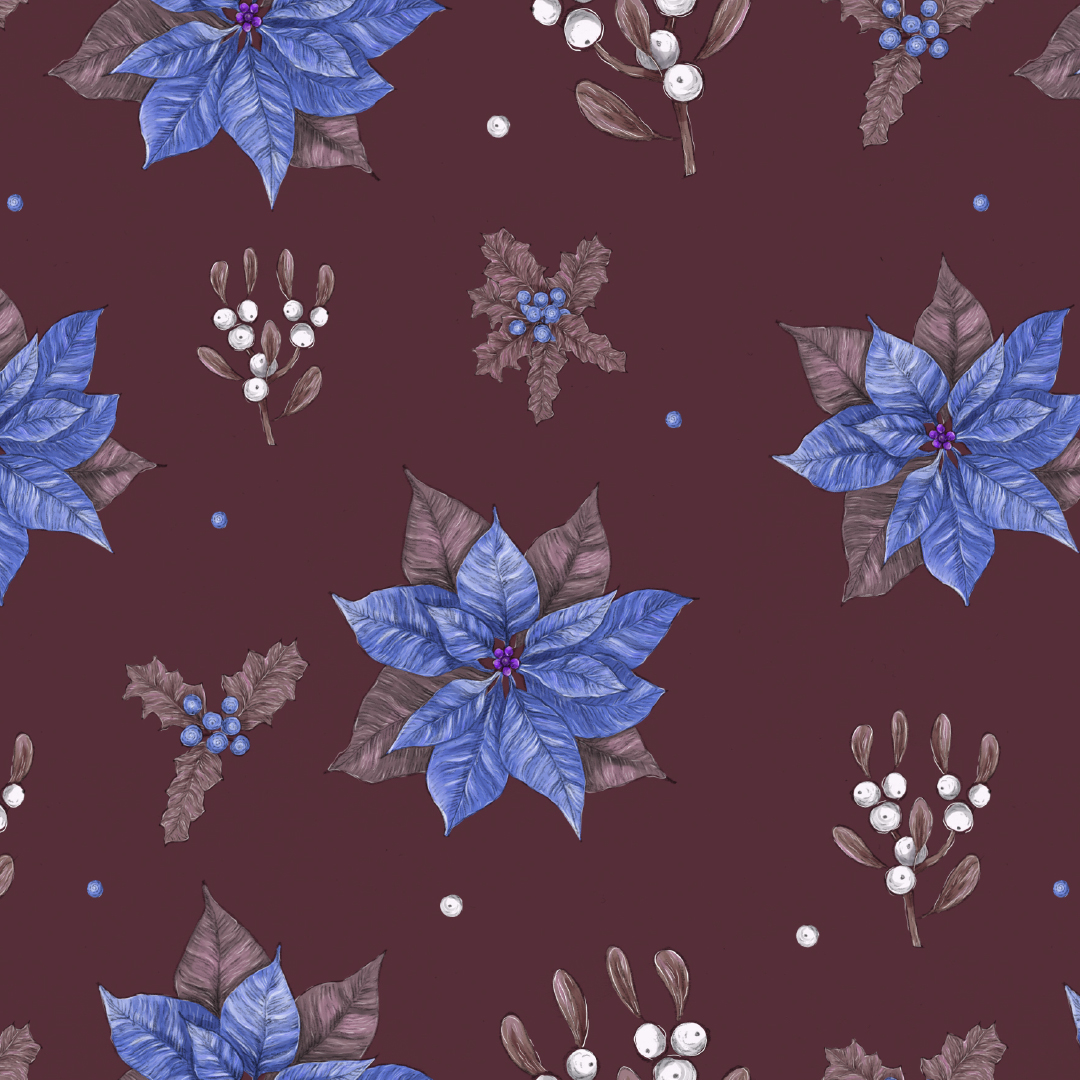 Weihnachtsblumen Dunkelrot