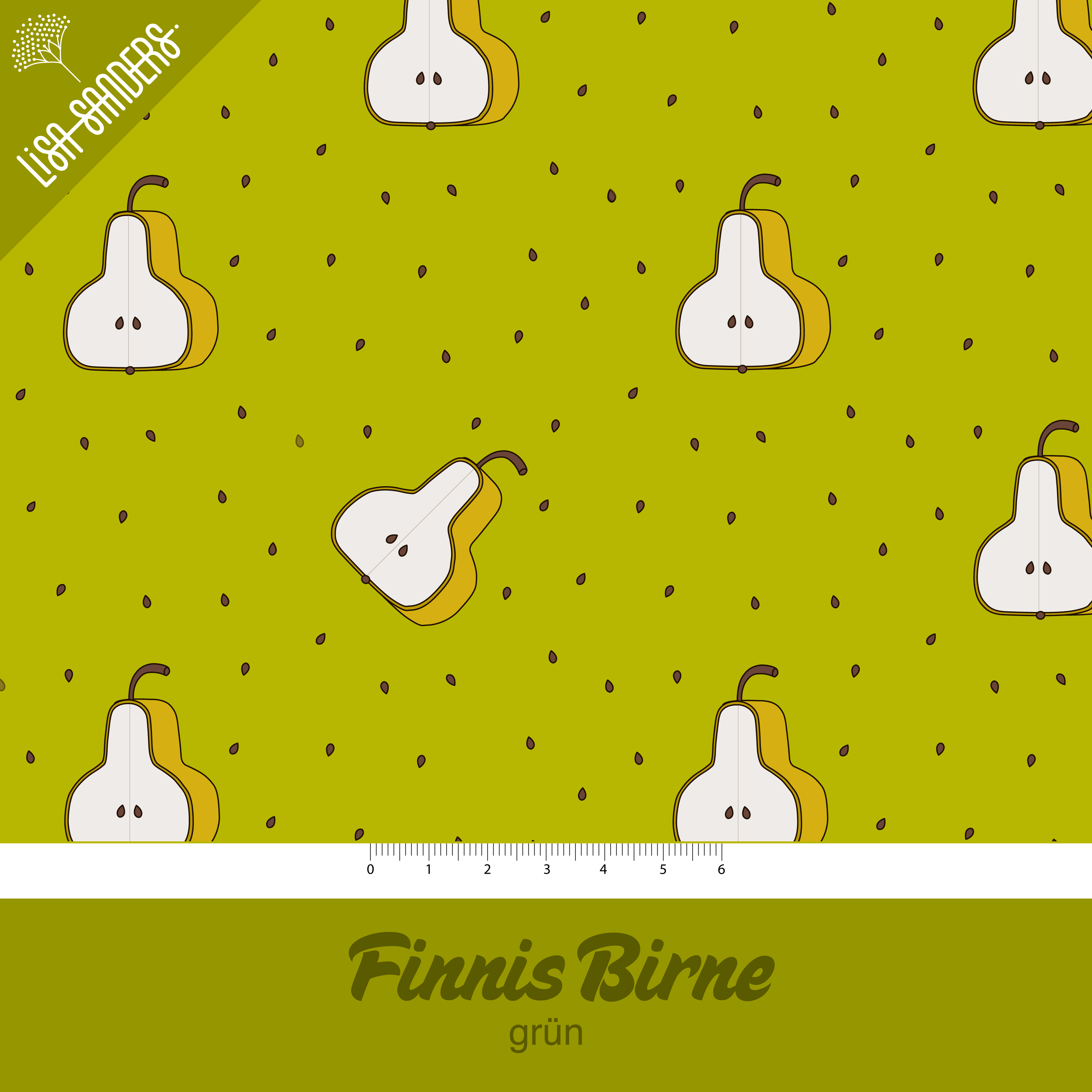 Bio Webware Stoff - Finnis Birne Grün - LisaSanders, Obst & Gemüse, grün, 100% Bio-Baumwolle Bio Webware Stoff - Finnis Birne Grün - LisaSanders, Obst & Gemüse, grün, 100% Bio-Baumwolle