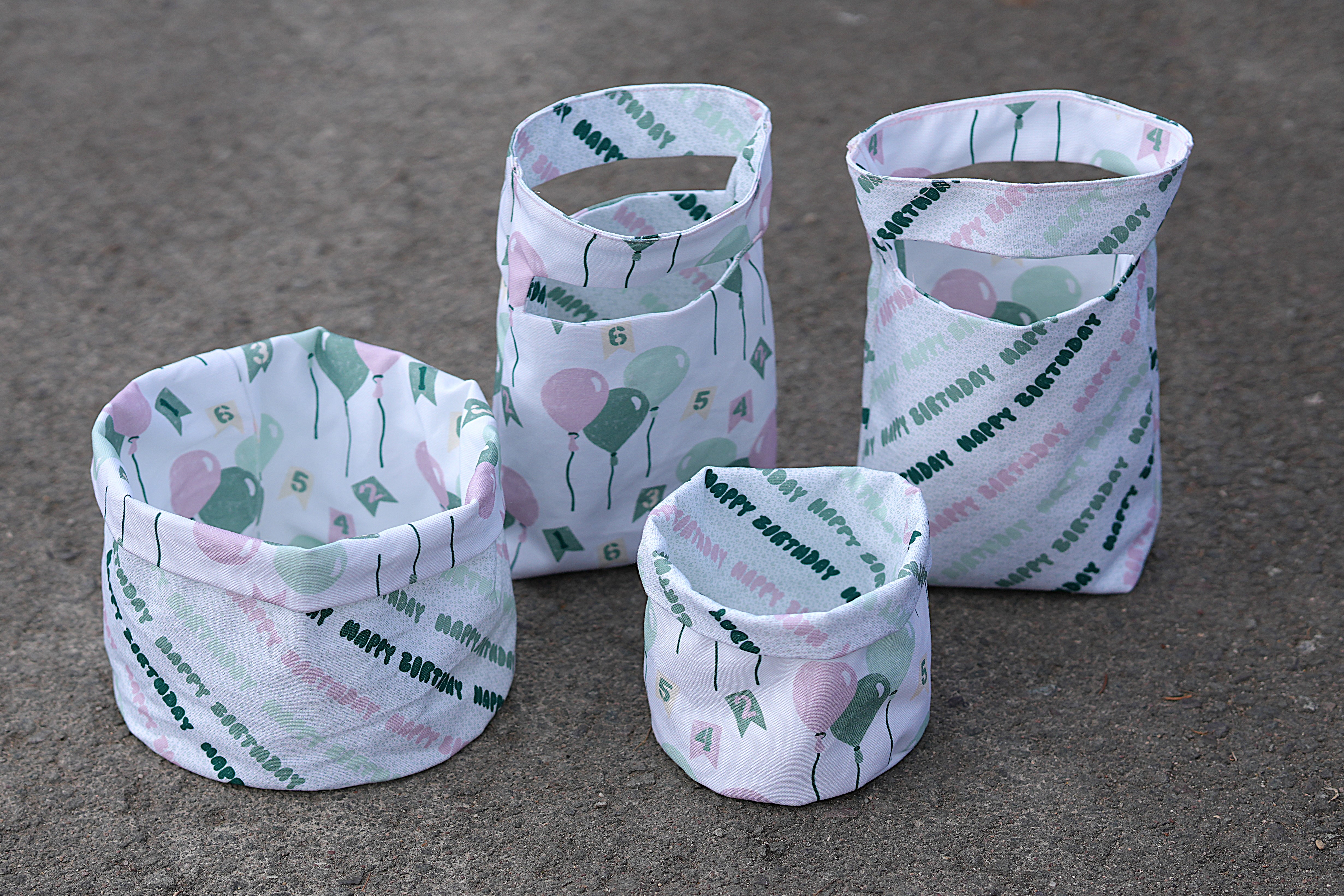 Bio Stoff - Happy Birthday grün