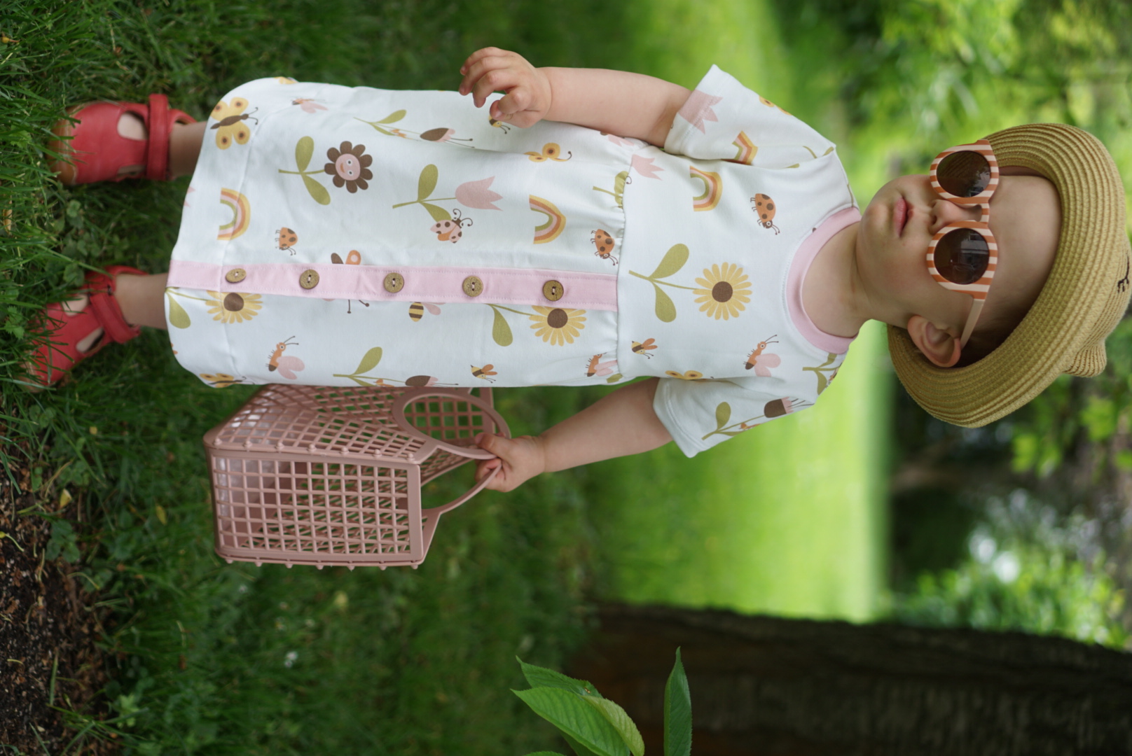 Organic fabric - Sommerwiese light yellow