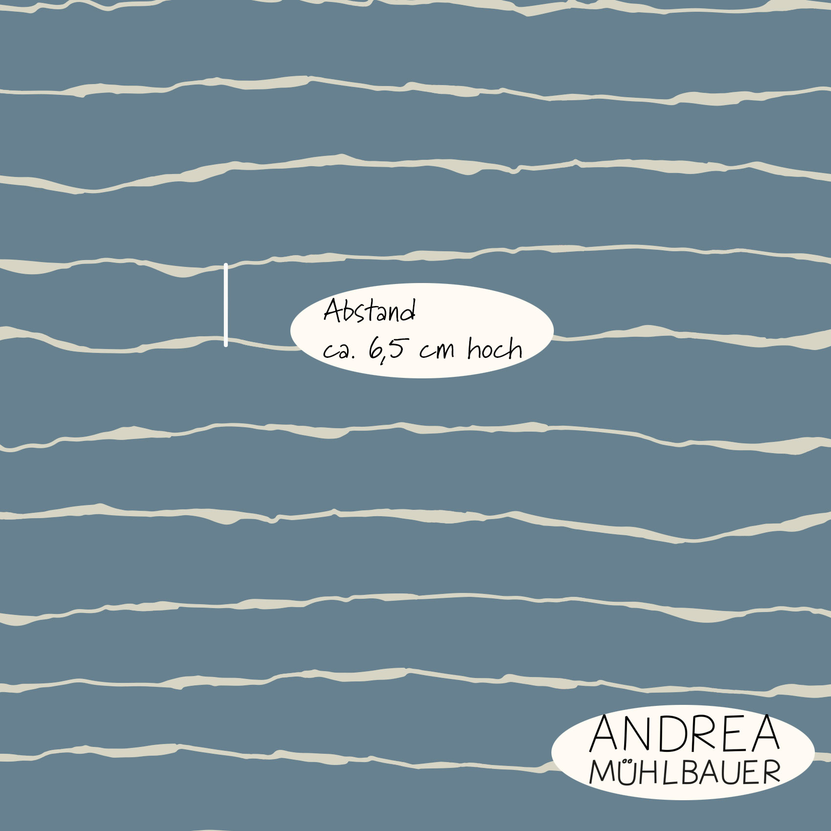 Bio Webware Stoff  -  City Summer Dust Stripes on Blue  - AndreaMuehlbauer, blau, Abstrakt, Streifen, , 100% Bio-Baumwolle