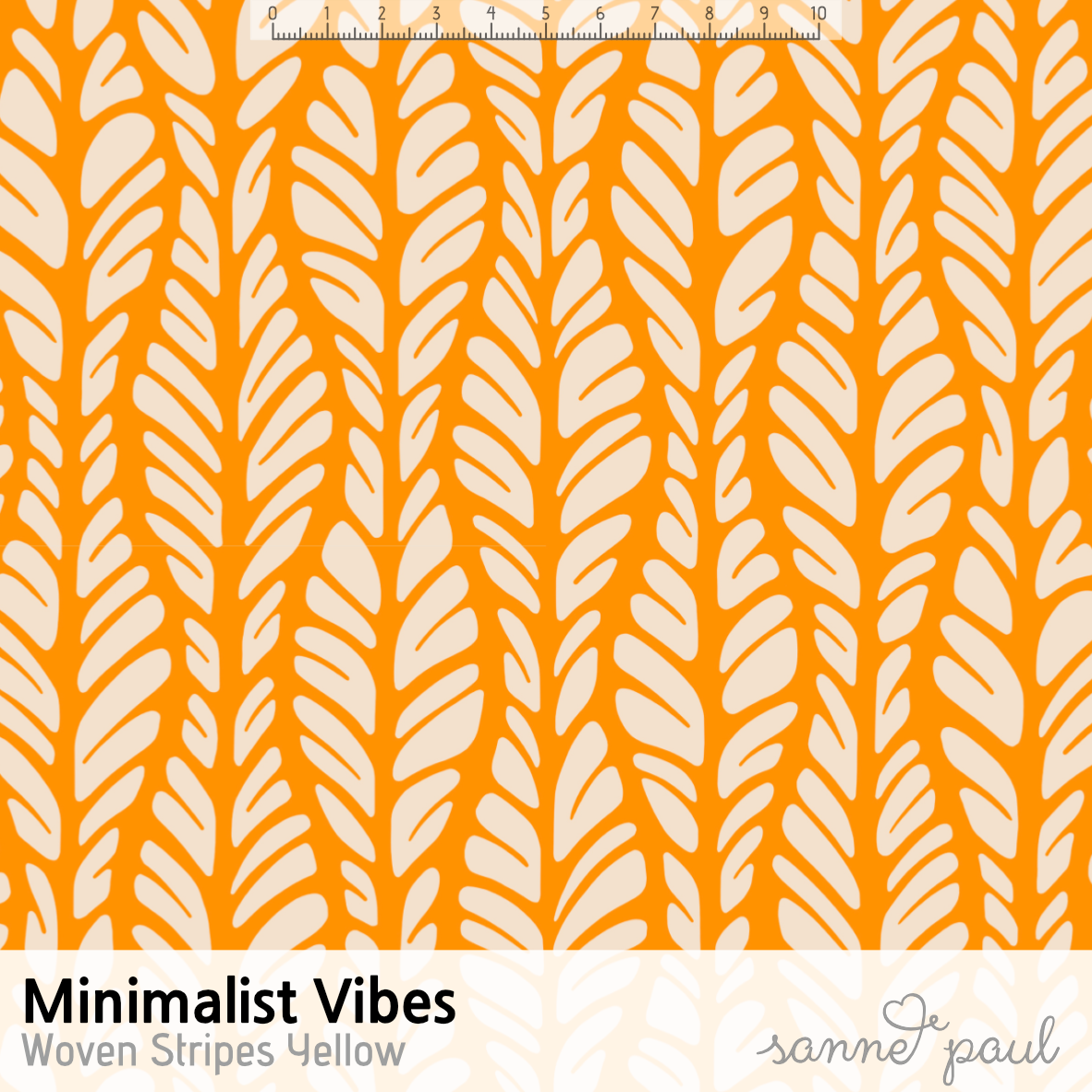 Bio Stoff - Minimalist Vibes Woven Stripes Gelb von Sanne Paul in gelb