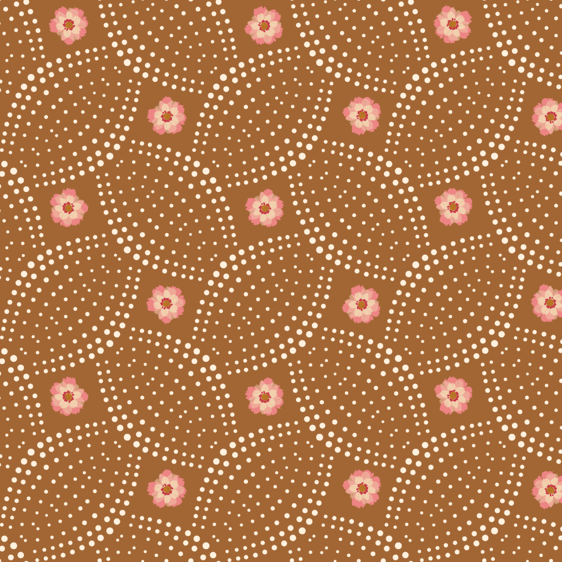 Organuc fabric - Summer Nostalgia Woven Dots brown