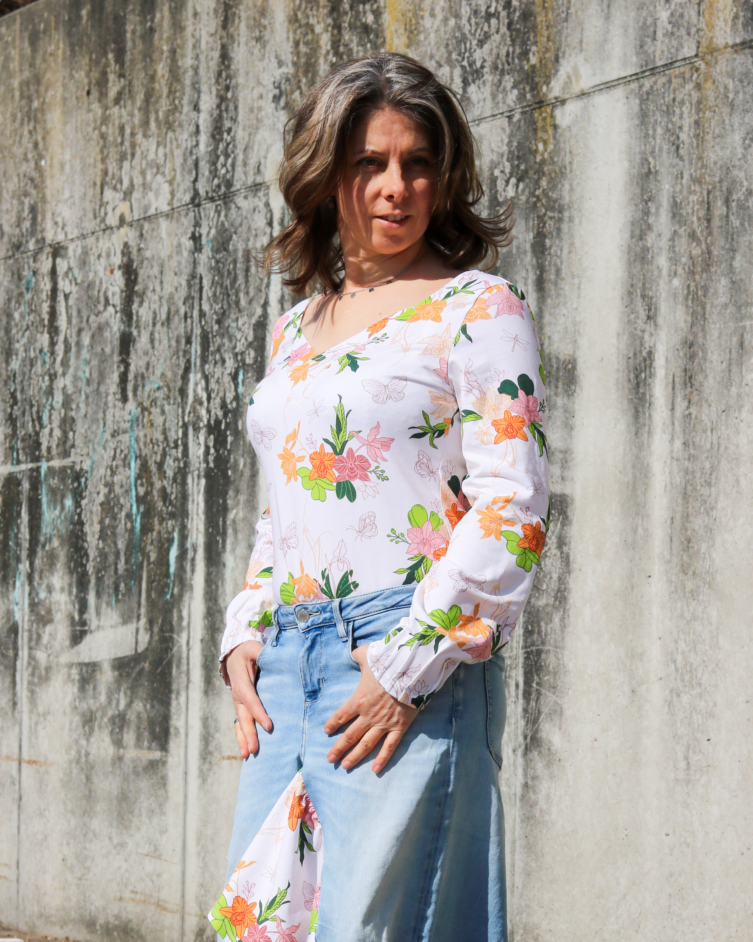 Bio Stoff  - Orchideenliebe Poesie 