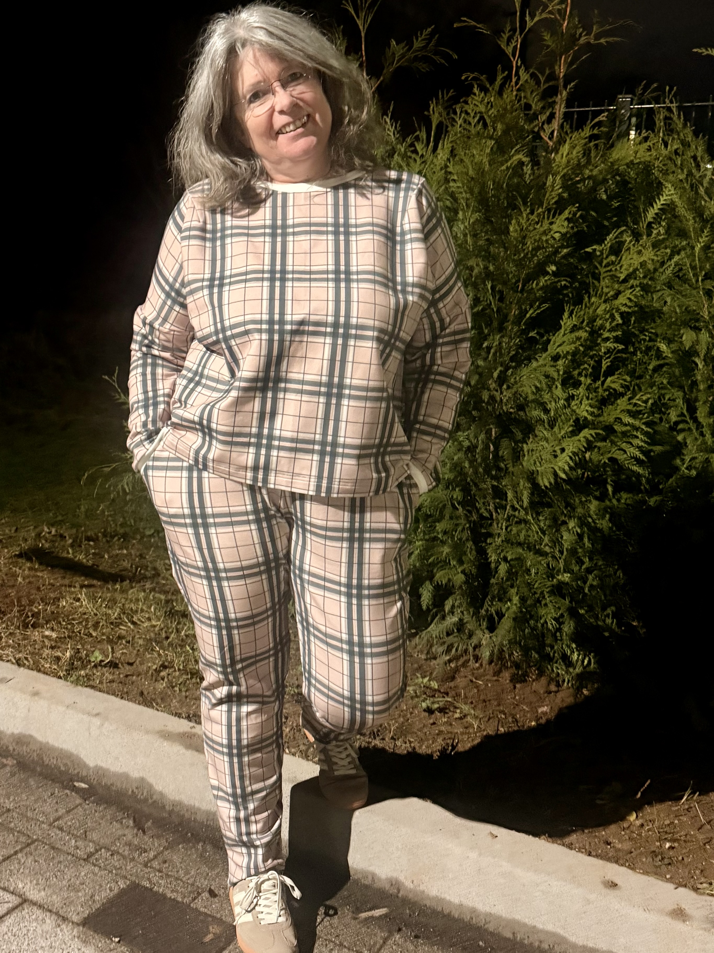 Bio Stoff - Winter Plaid Lichen grün