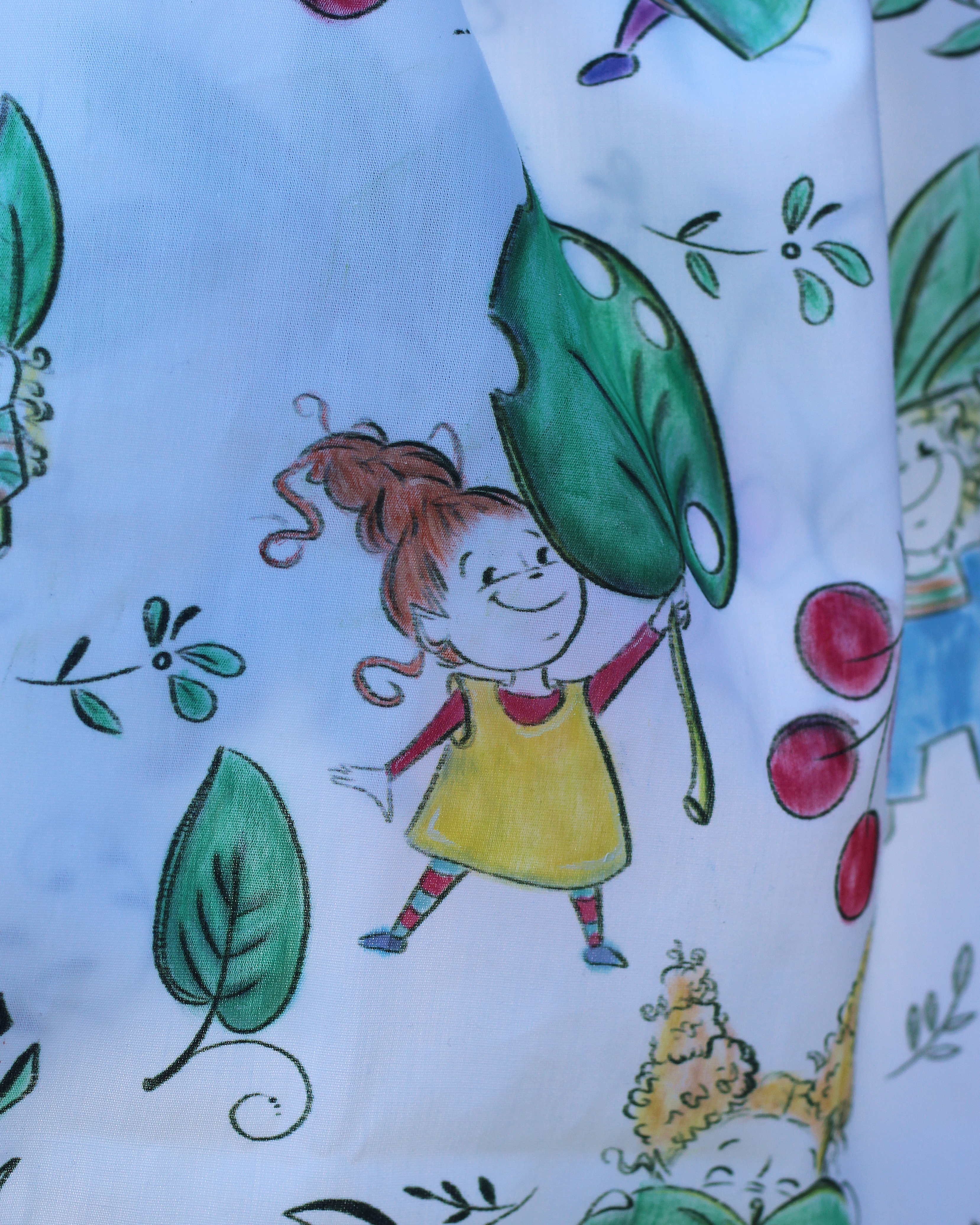 Bio Stoff  -  Botanical Fairytale Skizze weiß, groß