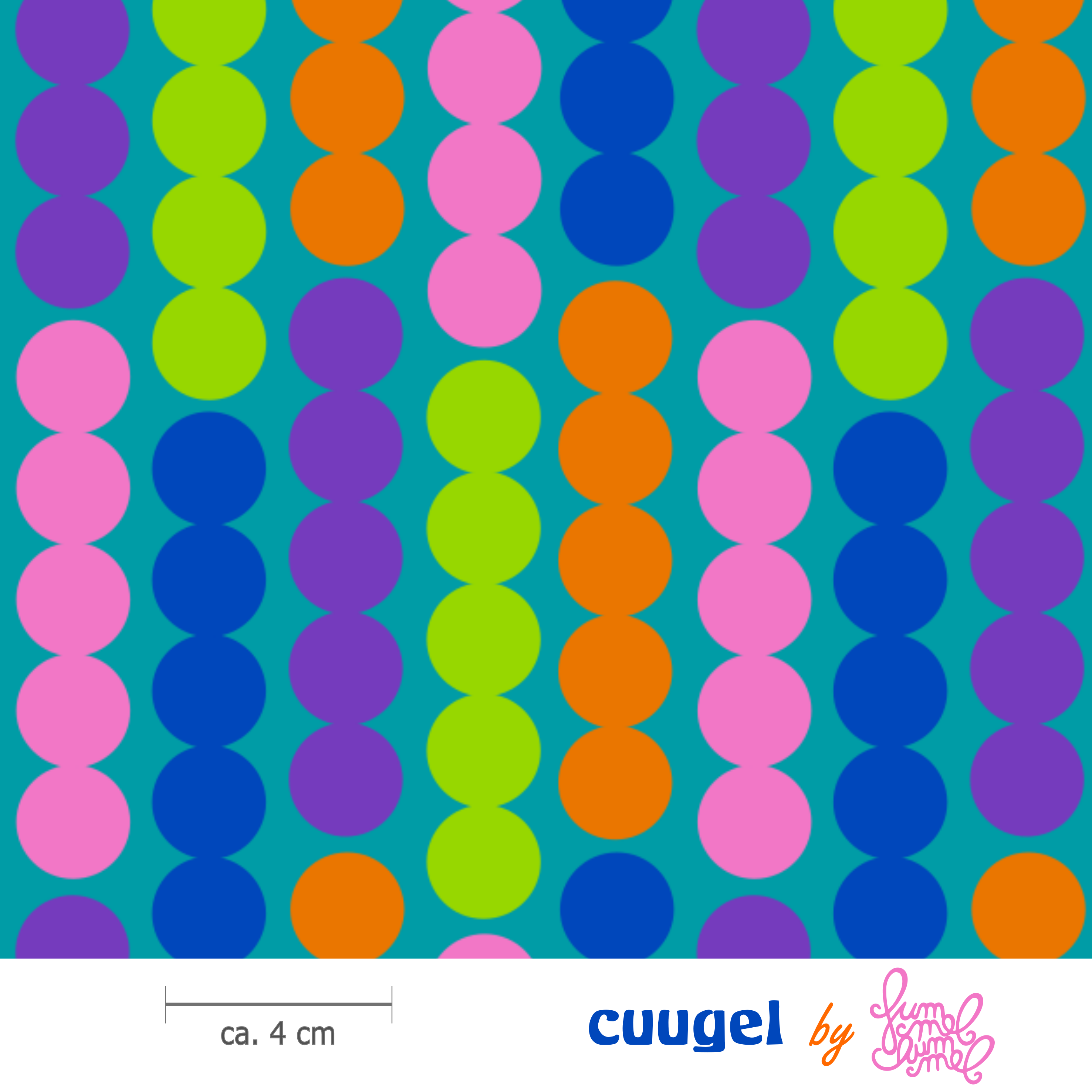 Bio Stoff - Cuugel Petrol by Fummelhummel in colorful