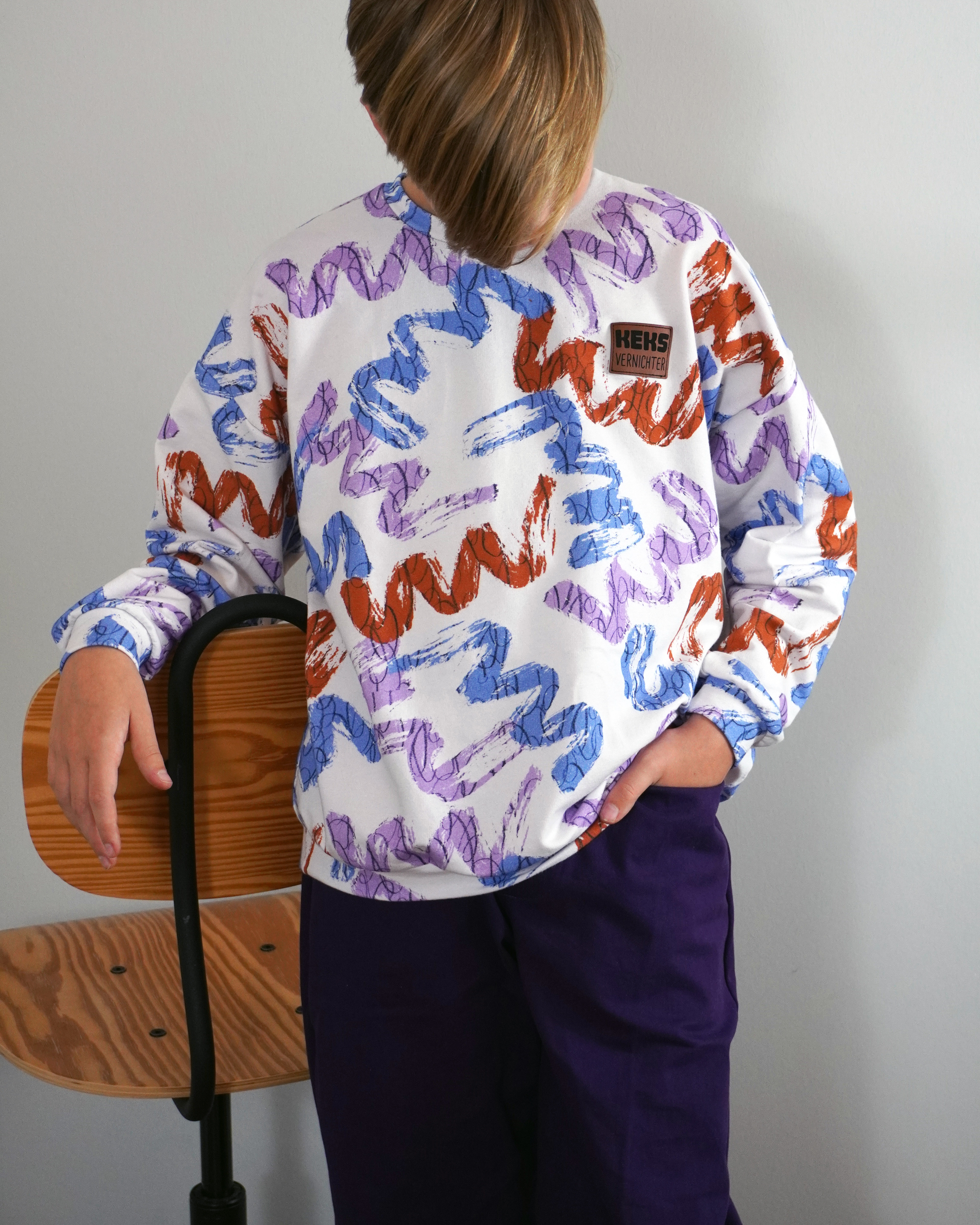 Organic Fabric - Minimal Brush Blue 