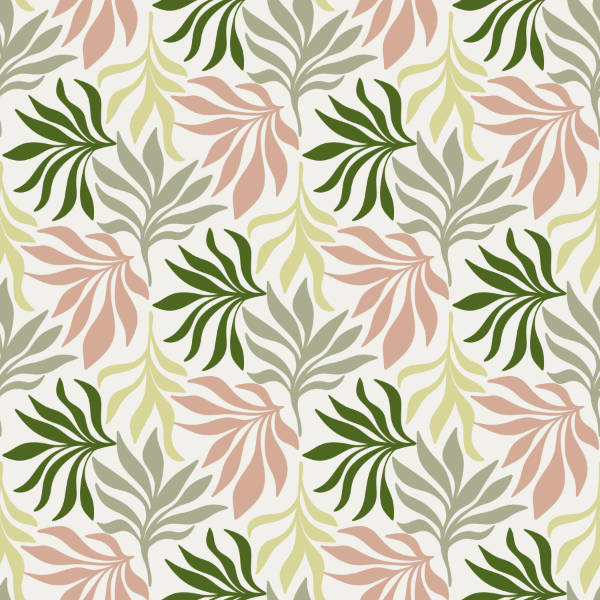 Organic fabric - Sanfte Tropenblätter colorful