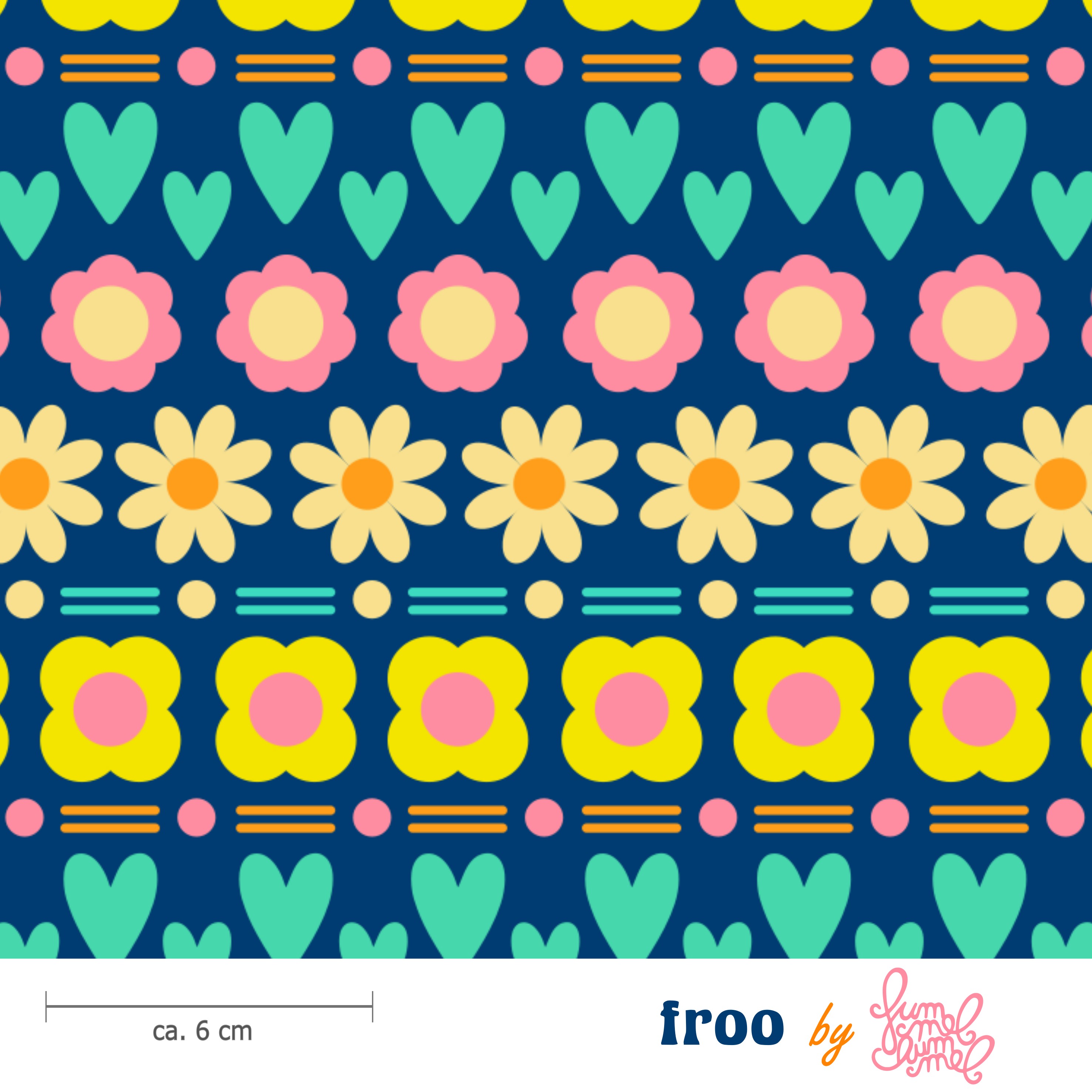 Bio Stoff - Froo Marine von Fummelhummel in blau