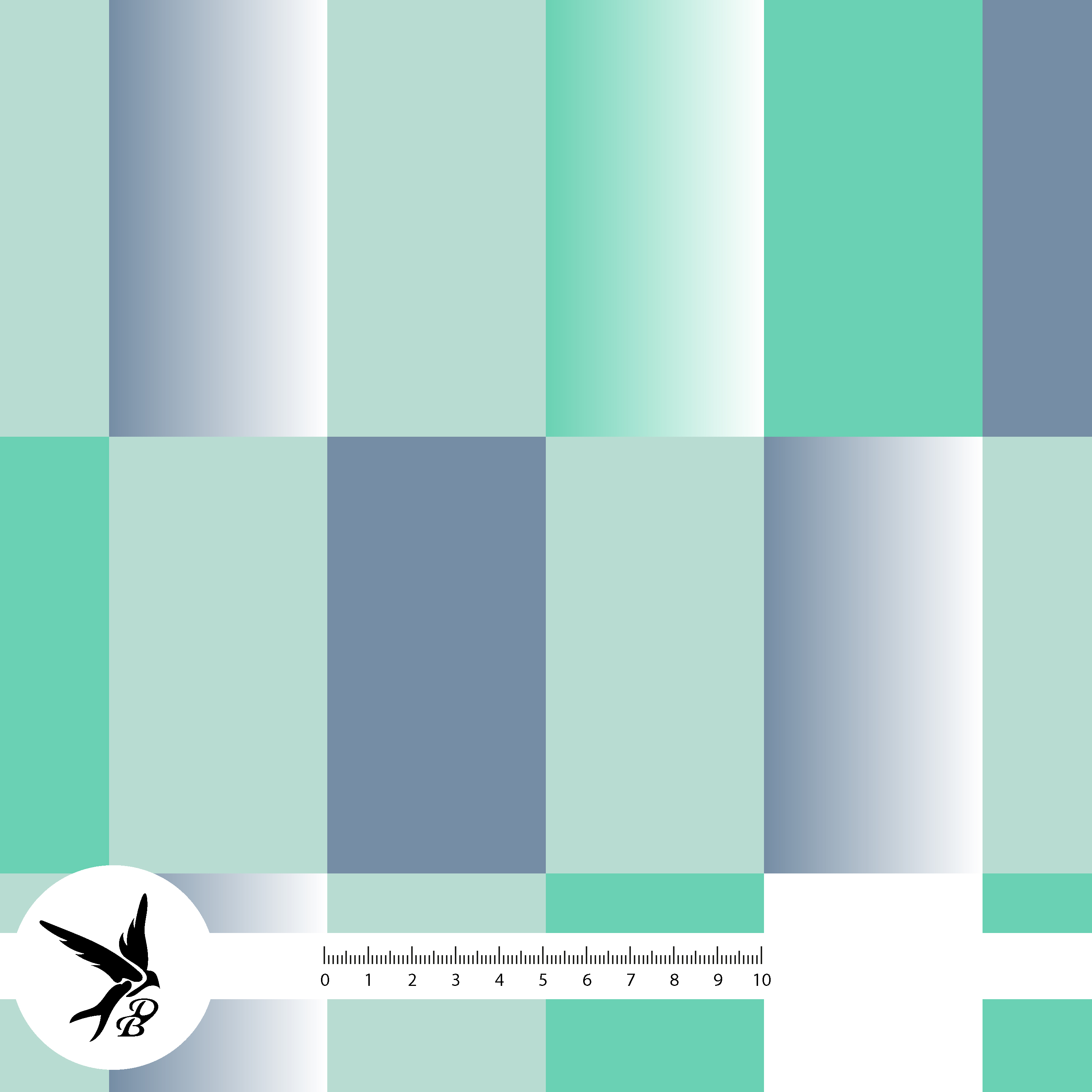 Bio Stoff  - Prism Glow Karo Grün - DanielaBonn, bunt, Geometrische Muster