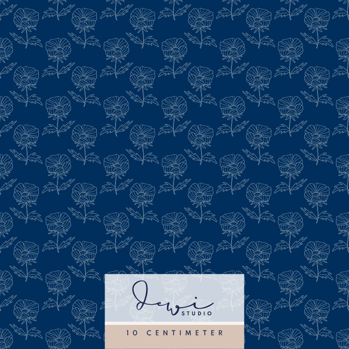 Bio Webware Stoff - Windflower Lines Deep Blue - DewiStudio, Floral & Blumen, blau, 100% Bio-Baumwolle Bio Webware Stoff - Windflower Lines Deep Blue - DewiStudio, Floral & Blumen, blau, 100% Bio-Baumwolle