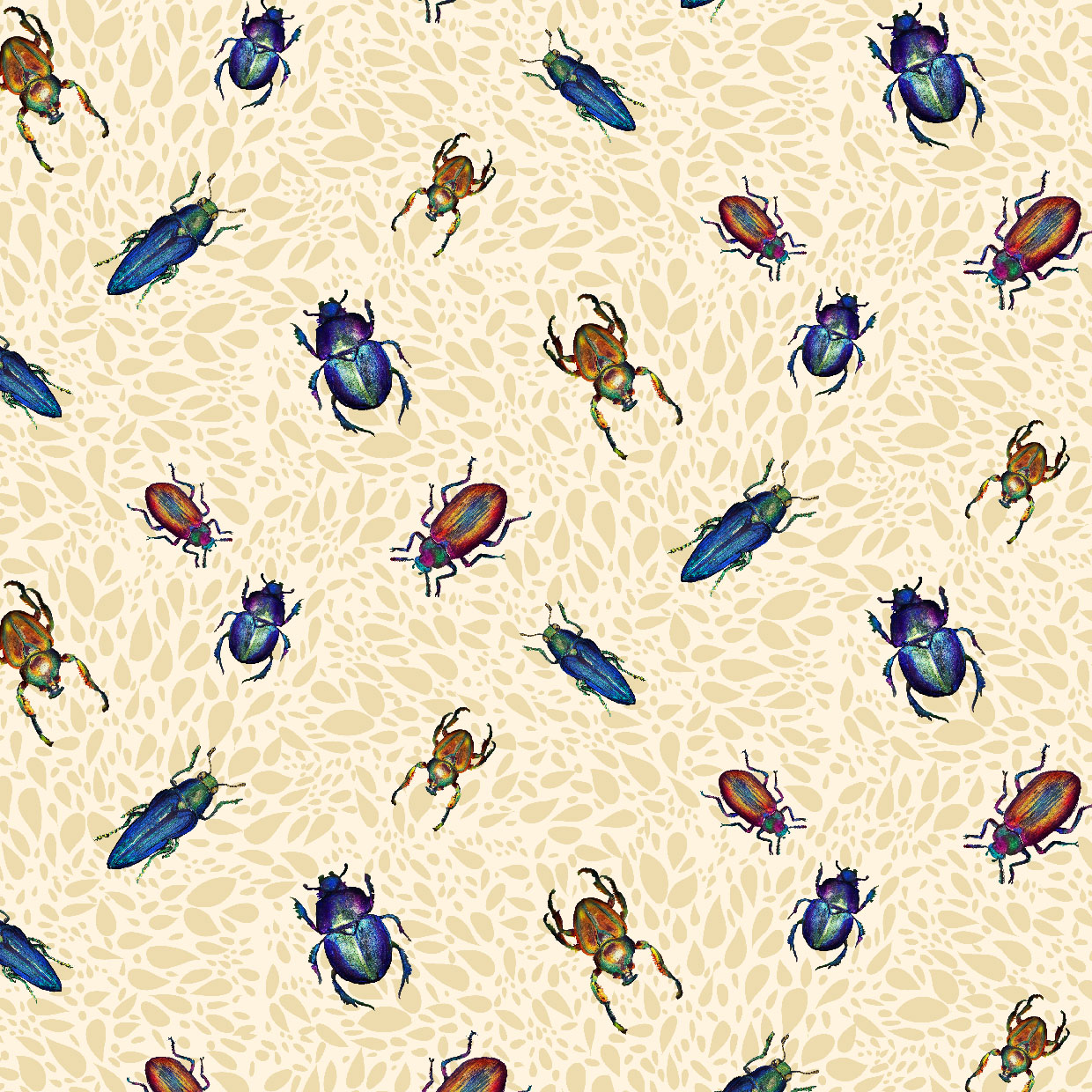 Bio Webware Stoff - Glückskäfer Creme - EviRoiderDesign, Tiere, Creme, 100% Bio-Baumwolle Bio Webware Stoff - Glückskäfer Creme - EviRoiderDesign, Tiere, Creme, 100% Bio-Baumwolle