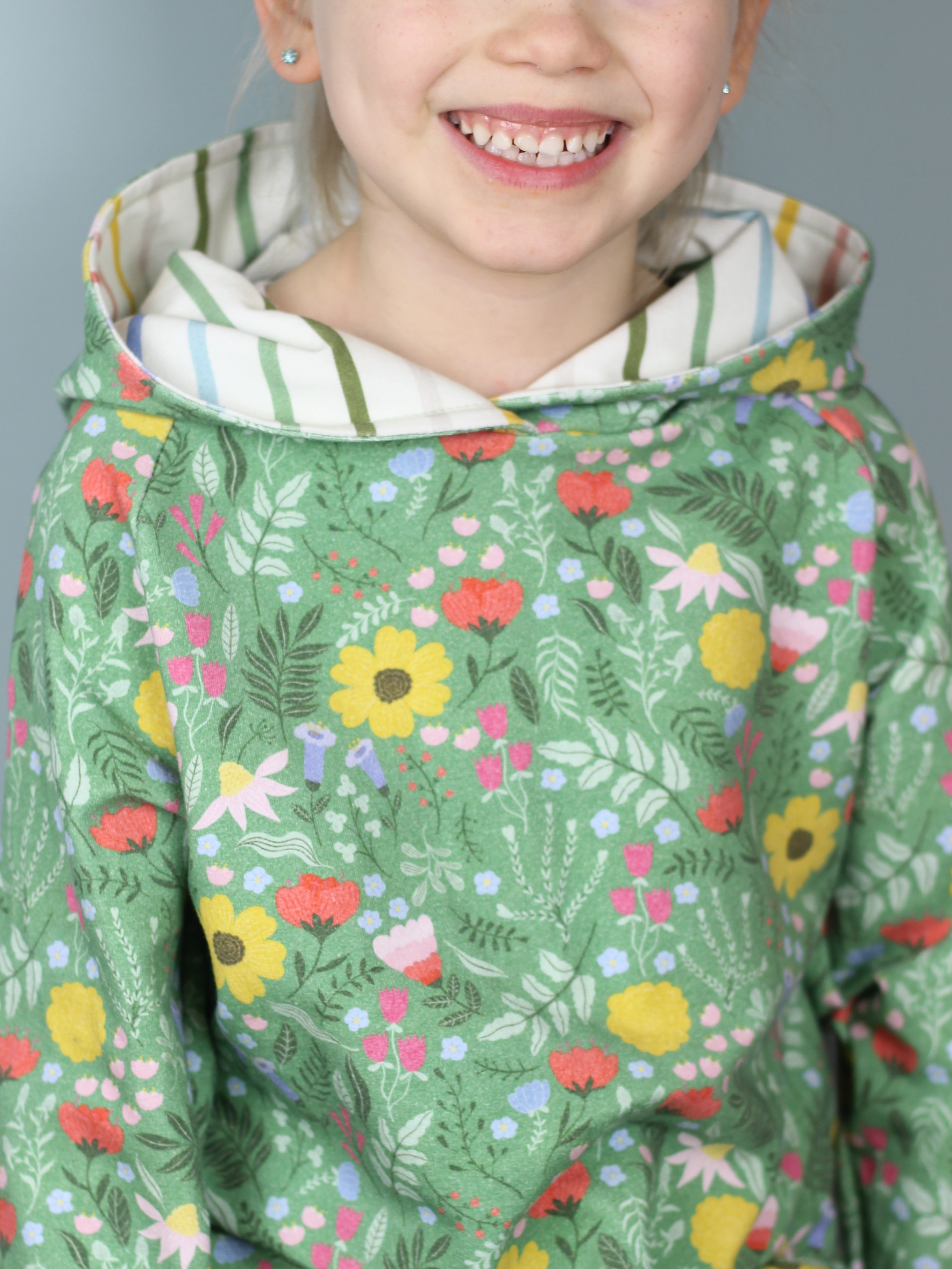 Bio Webware Stoff  -  Osterstreifen Bunt  - Deinki, Streifen, bunt, 100% Bio-Baumwolle