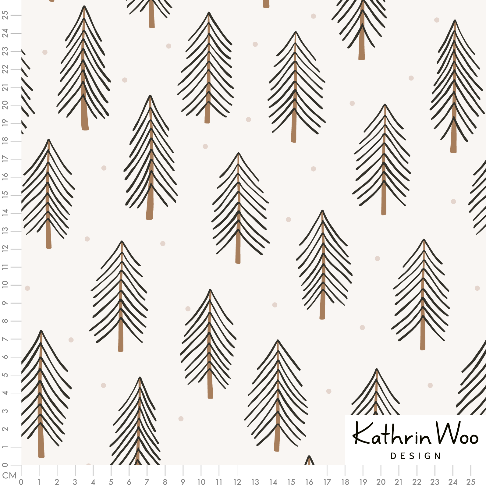 Bio Stoff - Winterwald beige