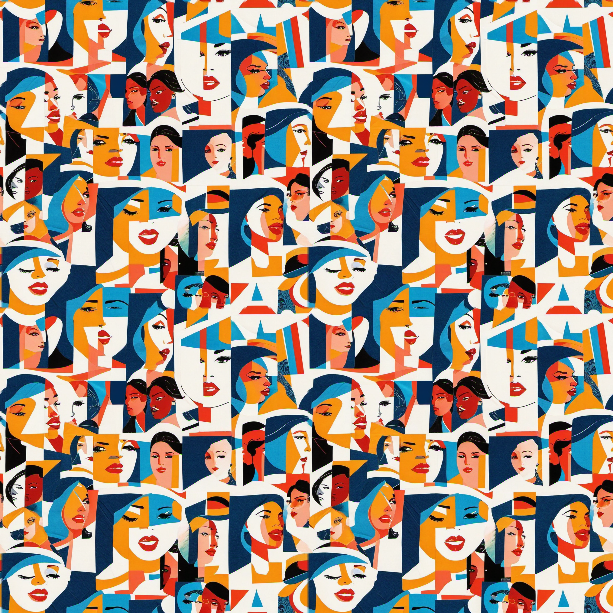 Bio Webware Stoff - Gesichter der Muse - LilleSelection, Abstrakt, Menschen, bunt, 100% Bio-Baumwolle Bio Webware Stoff - Gesichter der Muse - LilleSelection, Abstrakt, Menschen, bunt, 100% Bio-Baumwolle