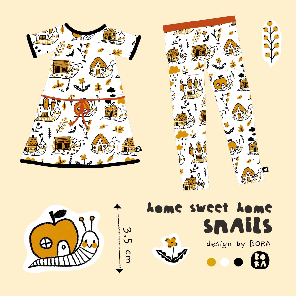 Bio Summersweat Stoff - Home Sweet Home Snails - Bora, Tiere, weiß, Floral & Blumen, Wetter, Breite 150 cm Bio Summersweat Stoff - Home Sweet Home Snails - Bora, Tiere, weiß, Floral & Blumen, Wetter, Breite 150 cm