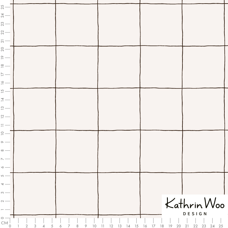 Bio Stoff  -  Karos BeigeDunkelbraun  - KathrinWoo, Herbst, beige, Kariert