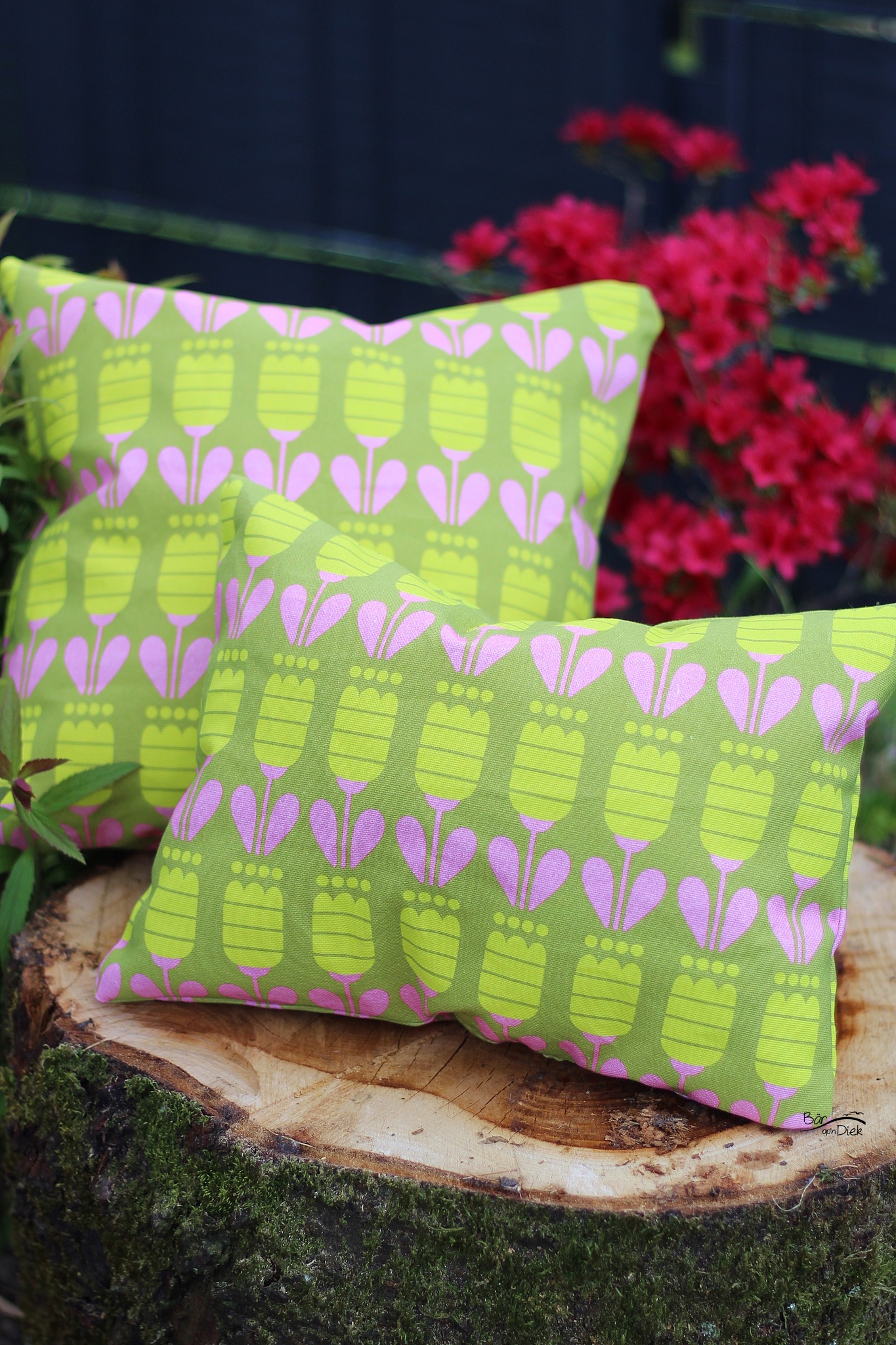 Bio Webware Stoff  - Trallala Mint - Fummelhummel, bunt, Floral & Blumen 100% Bio-Baumwolle