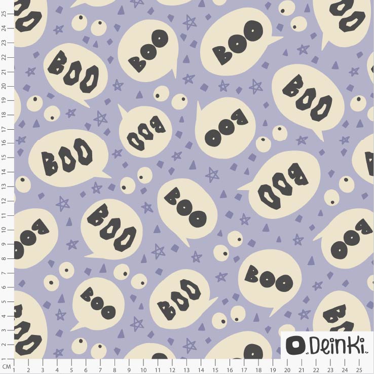 Bio Stoff - Monster Boo Lila von Deinki in lila