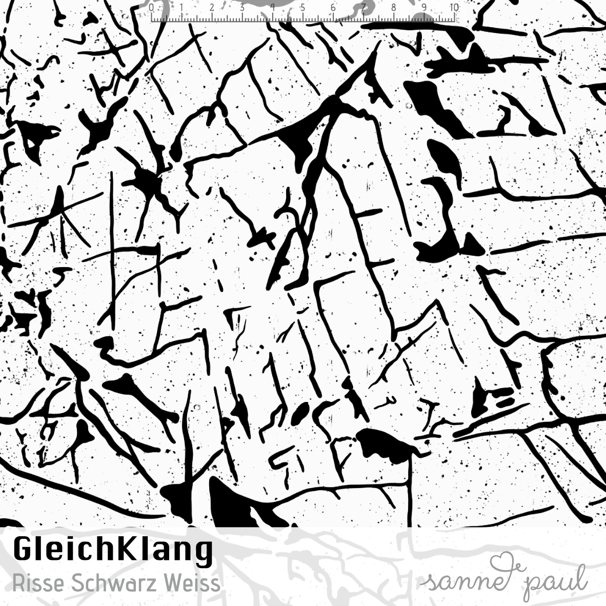 Organic Fabric  - Harmony Cracks black