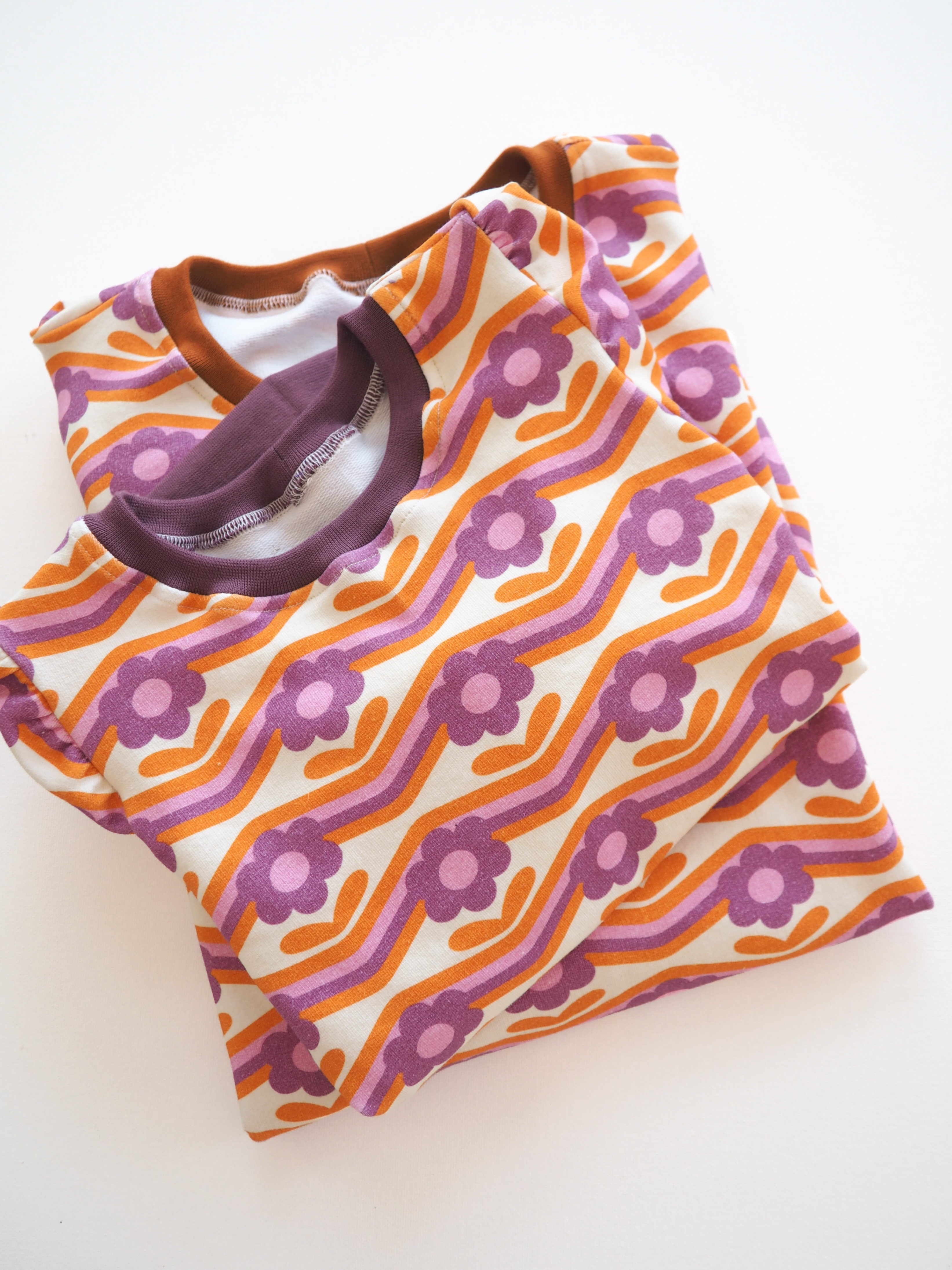 Organic fabric - Lina purple