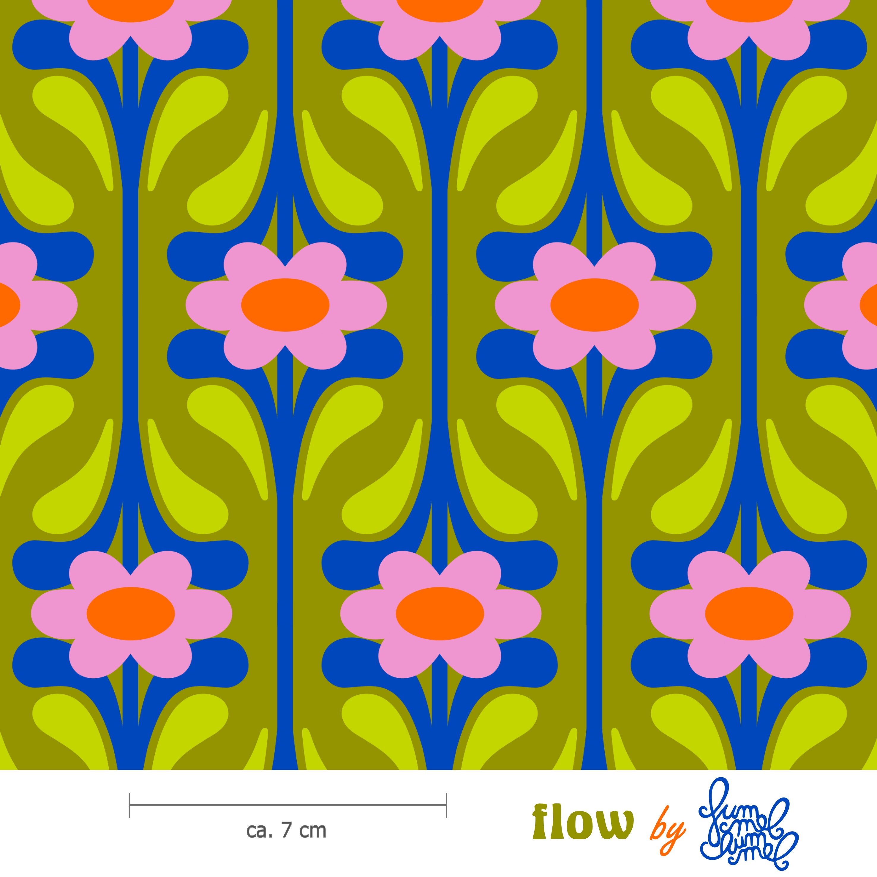 Bio Webware Stoff - Flow Avocado - Fummelhummel, Floral & Blumen, grün, 100% Bio-Baumwolle Bio Webware Stoff - Flow Avocado - Fummelhummel, Floral & Blumen, grün, 100% Bio-Baumwolle