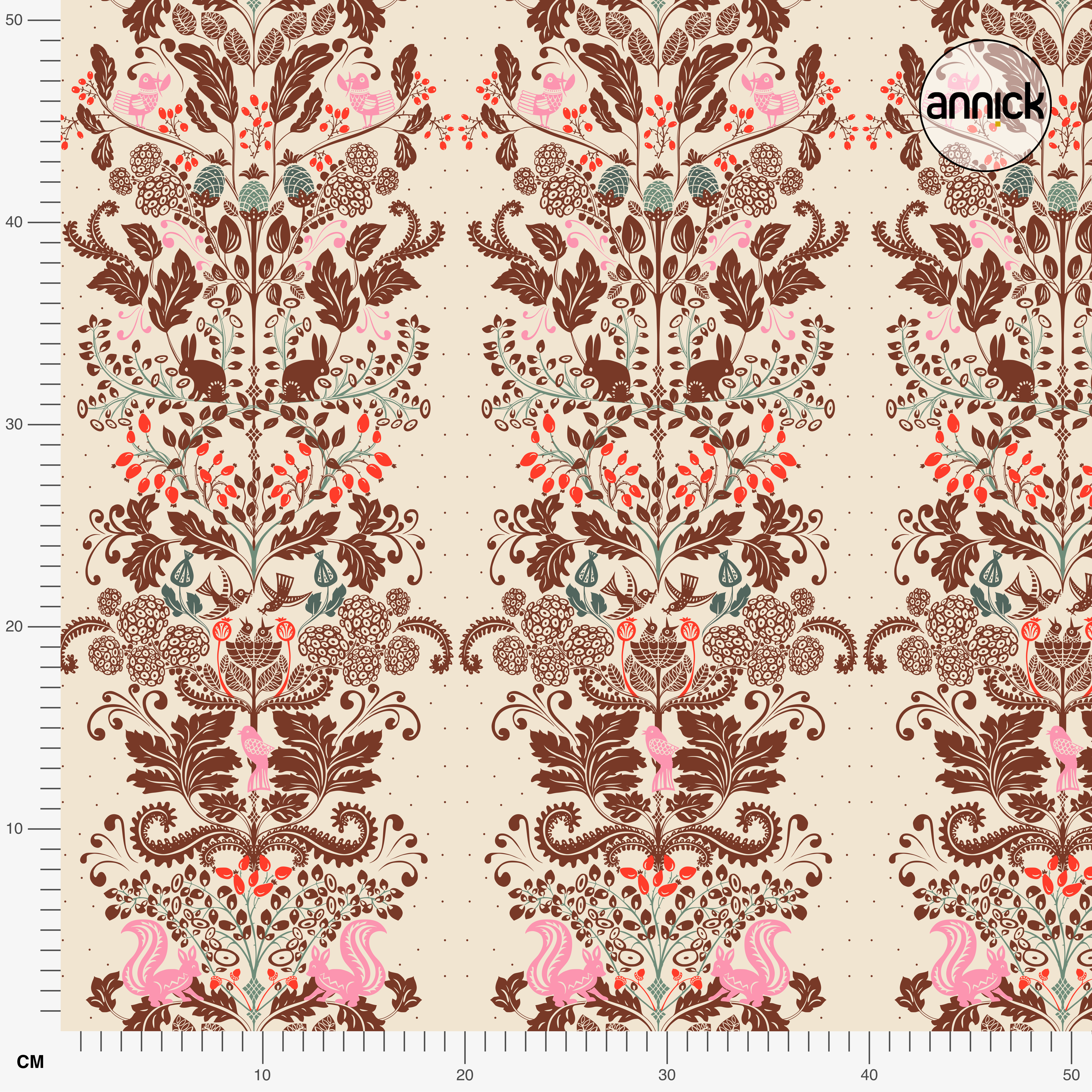 Bio Stoff  - Garden Tales Damask