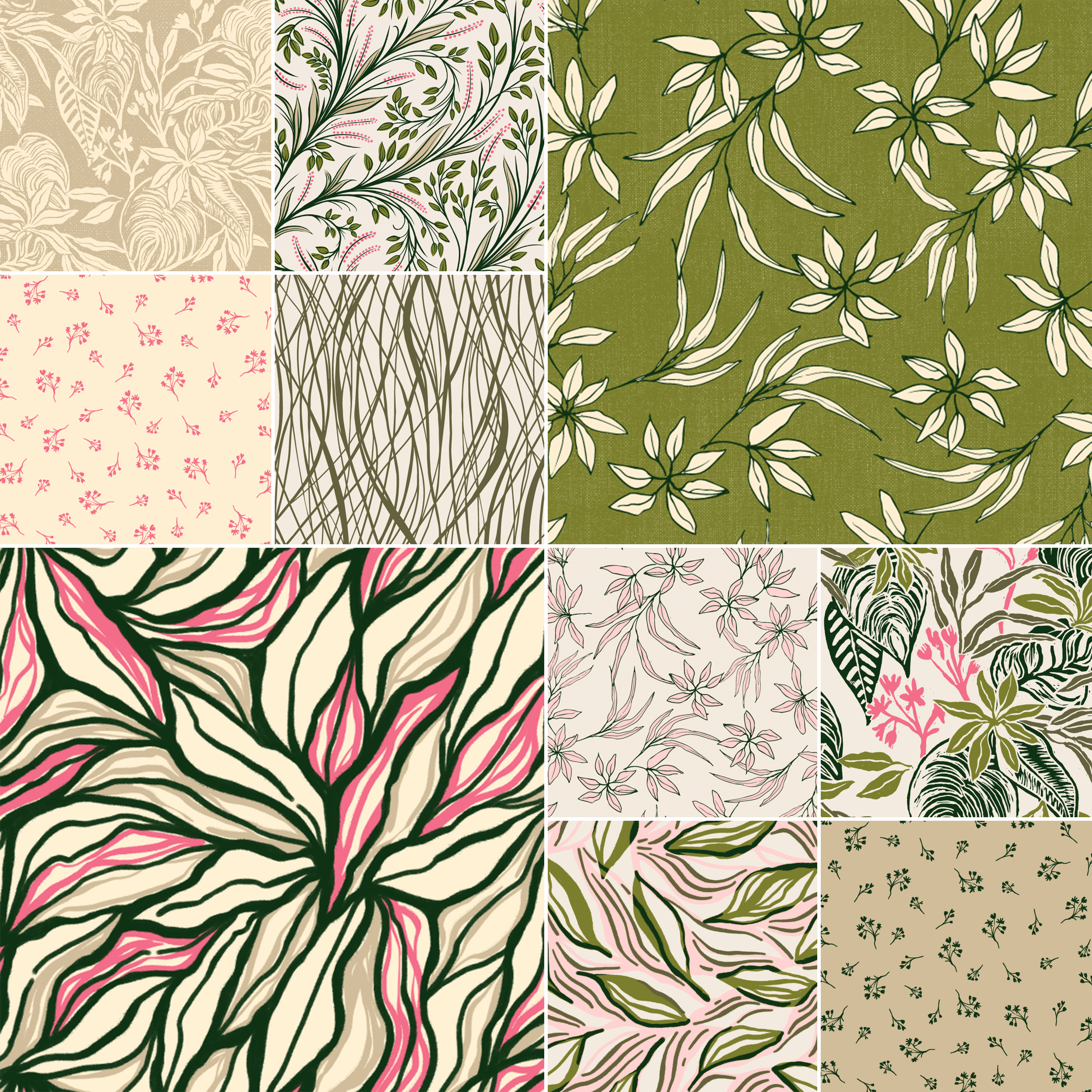 Bio Stoff - Organic Garden Lines grün