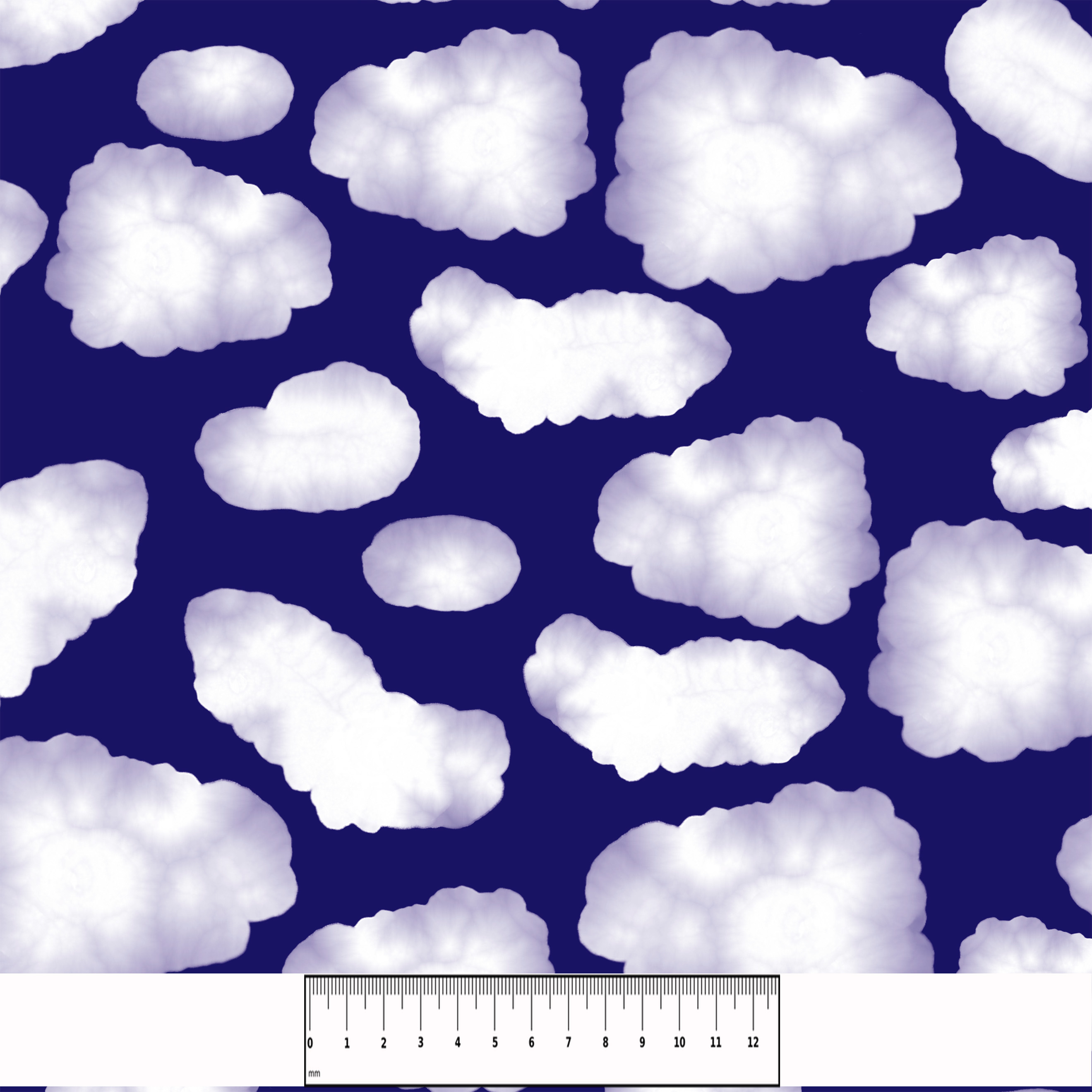 Bio Webware Stoff - Clouds Night - KimbusMom, blau, Halloween, Wetter, 100% Bio-Baumwolle Bio Webware Stoff - Clouds Night - KimbusMom, blau, Halloween, Wetter, 100% Bio-Baumwolle