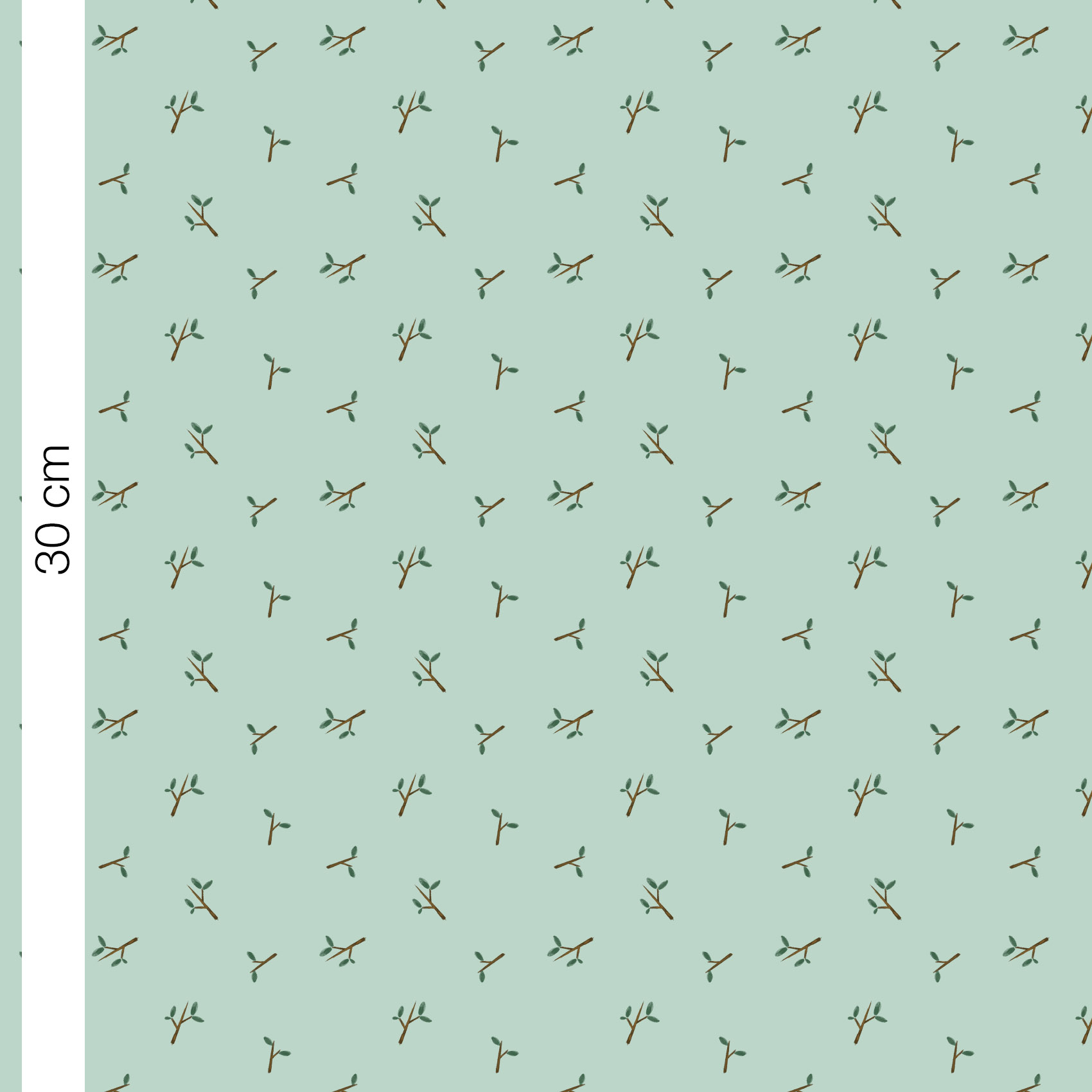 Organic fabric  -  Zweige mint